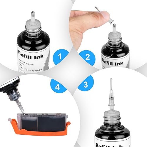 Miniatura 7 de Kit de botellas de tinta de recarga de impresora para cartuchos PGI-250 CLI-251XL PGI 270XL CLI-271 o CISS, para PIXMA MX922, MG5720, TS6020,