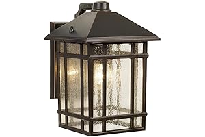 Kathy Ireland Lighting Sierra Craftsman Art Deco Outdoor Wall Light Fixture