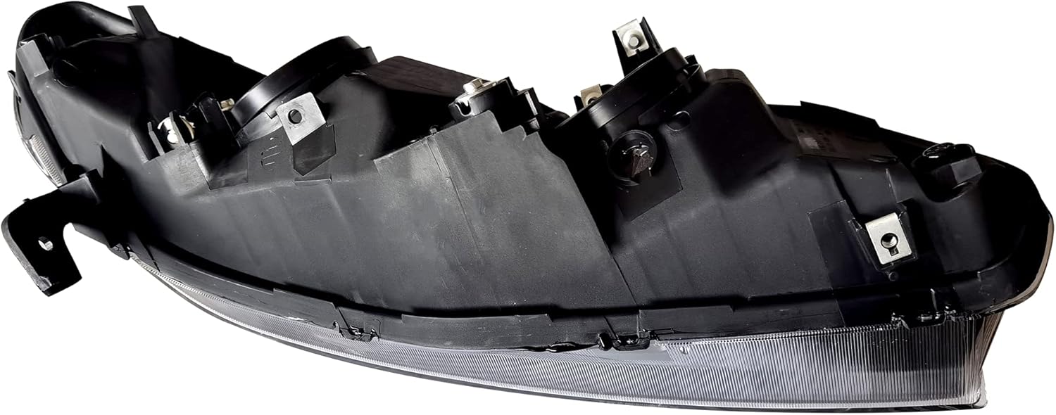 Chrome Clear Lens Left Driver And Right Passenger Side Halogen Headlight Compatible with 2006 2007 2008 2009 2010 2011 Honda Civic HO2502125, HO2503125