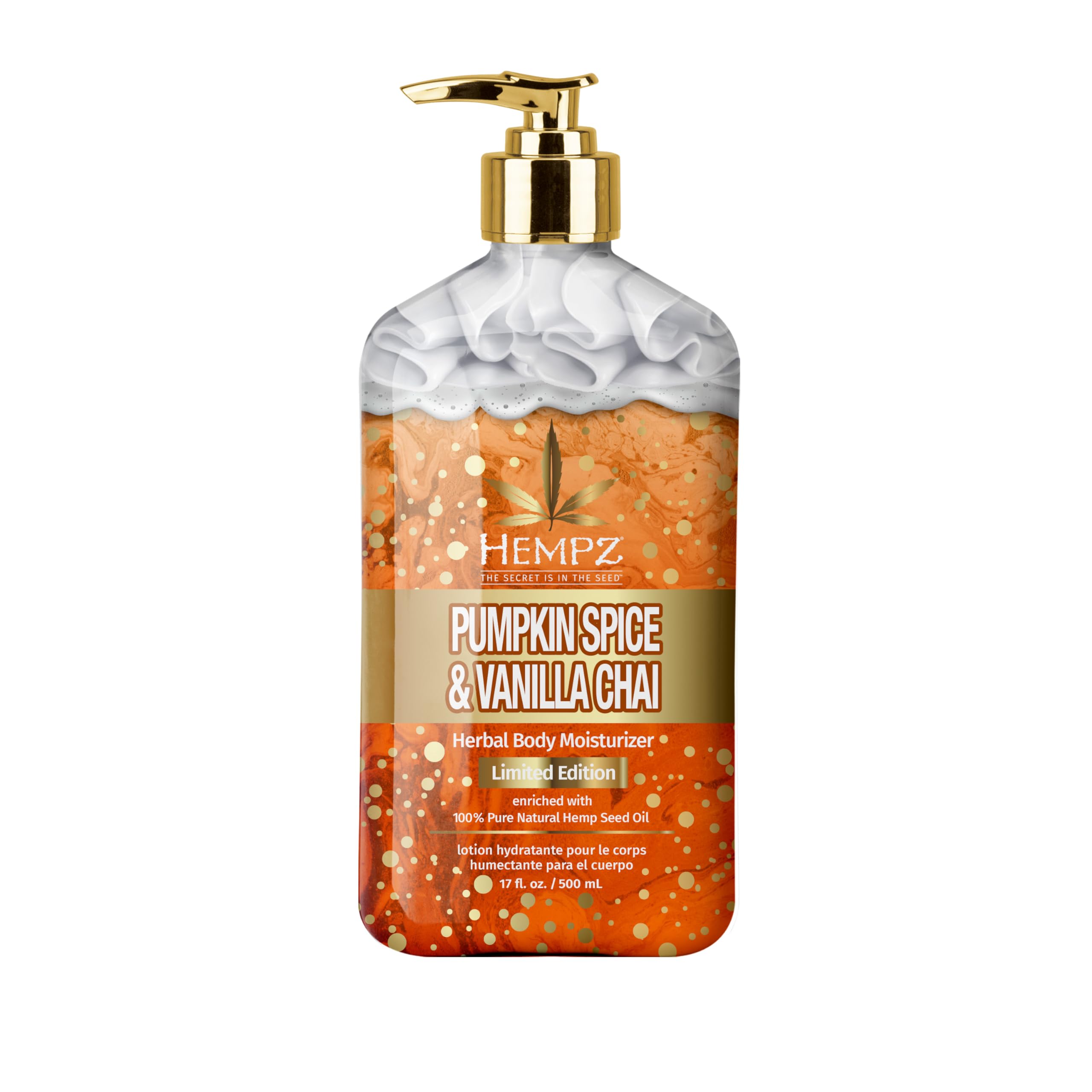 Limited Edition Pumpkin Spice & Vanilla Chai Herbal Moisturizing Body Lotion (17 oz) – Fall Scented for Women or Men with Dry or Sensitive Skin - Hydrating Moisturizer for Daily Radiance
