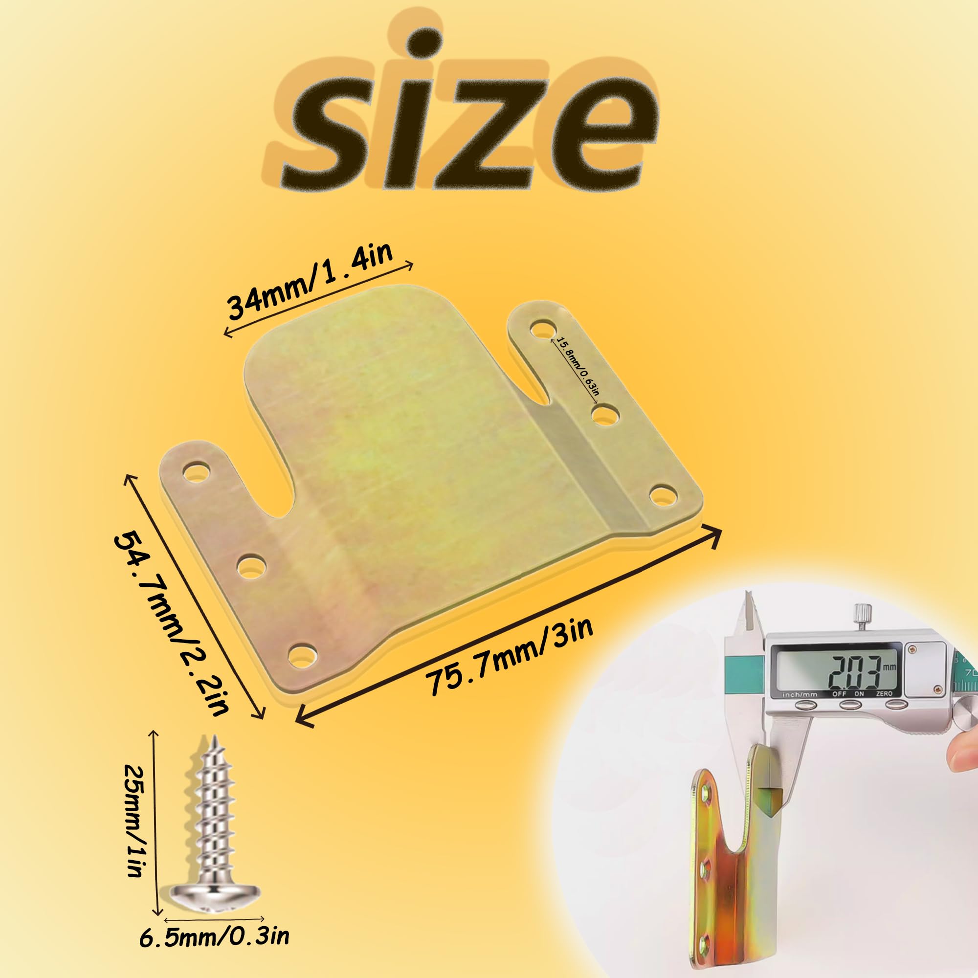 Set Di 2 Connettori Per Divani Componibili - Staffe Ad Incastro In Ferro E Nylon, 6.8x5.36cm - Foto 7