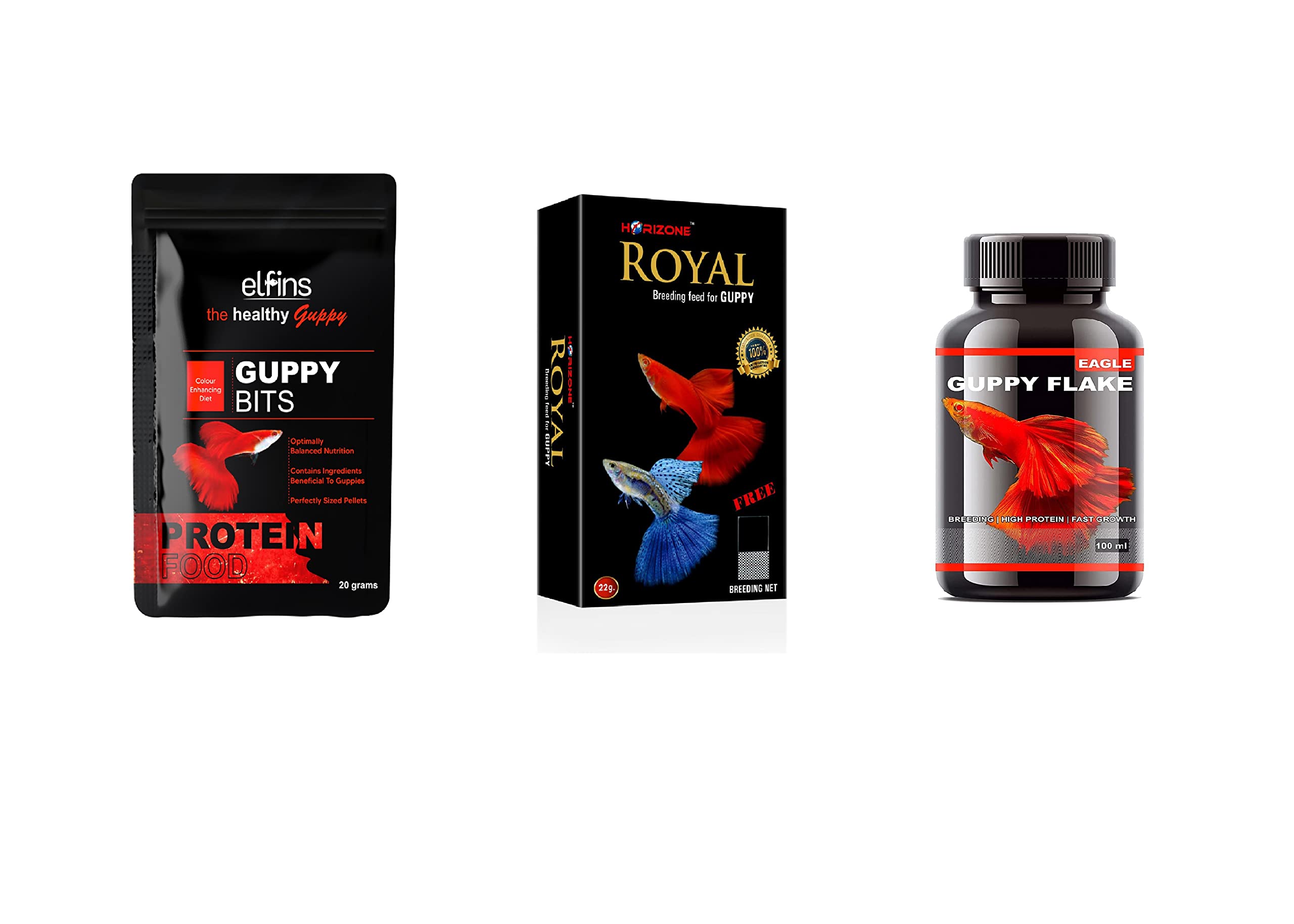 eLfins Guppy Bits + Royal Guppy + Eagle Guppy - 3 in 1 Combo - Growth & Color - Sold by RedBeaks (B0C1W5RNZM) Amazon Price History, Amazon Price Tracker
