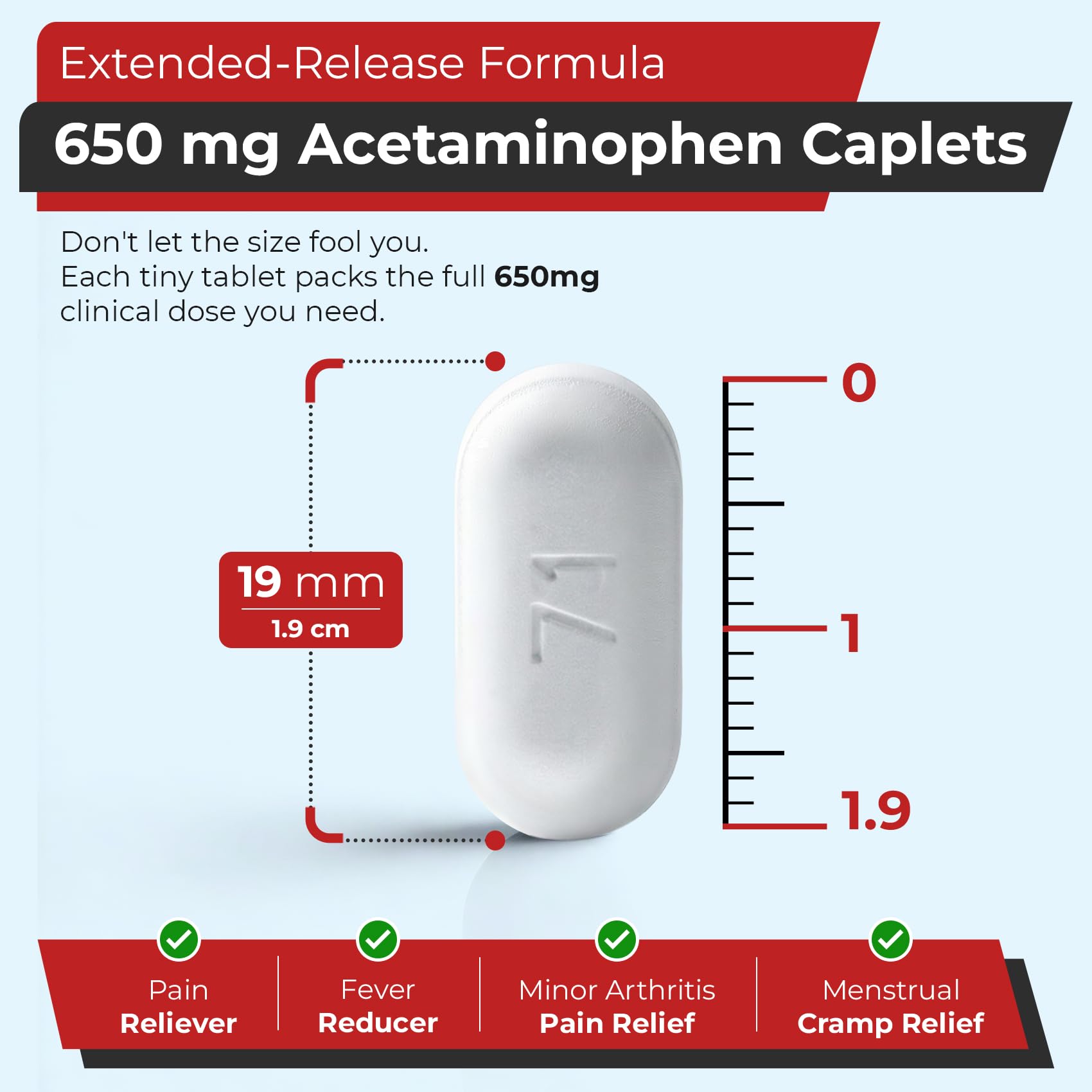 TIME-Cap Labs Acetaminophen 650mg Extended Release, 225 Caplets — Amazon image 3