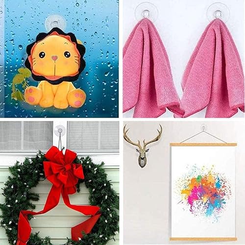 Miniatura 5 de BUWUSMU 30 ganchos de ventosa de 1.772 pulgadas, ganchos de pared para el hogar, cocina, baño, toalla de ventana, colgadores de bata, ganchos de