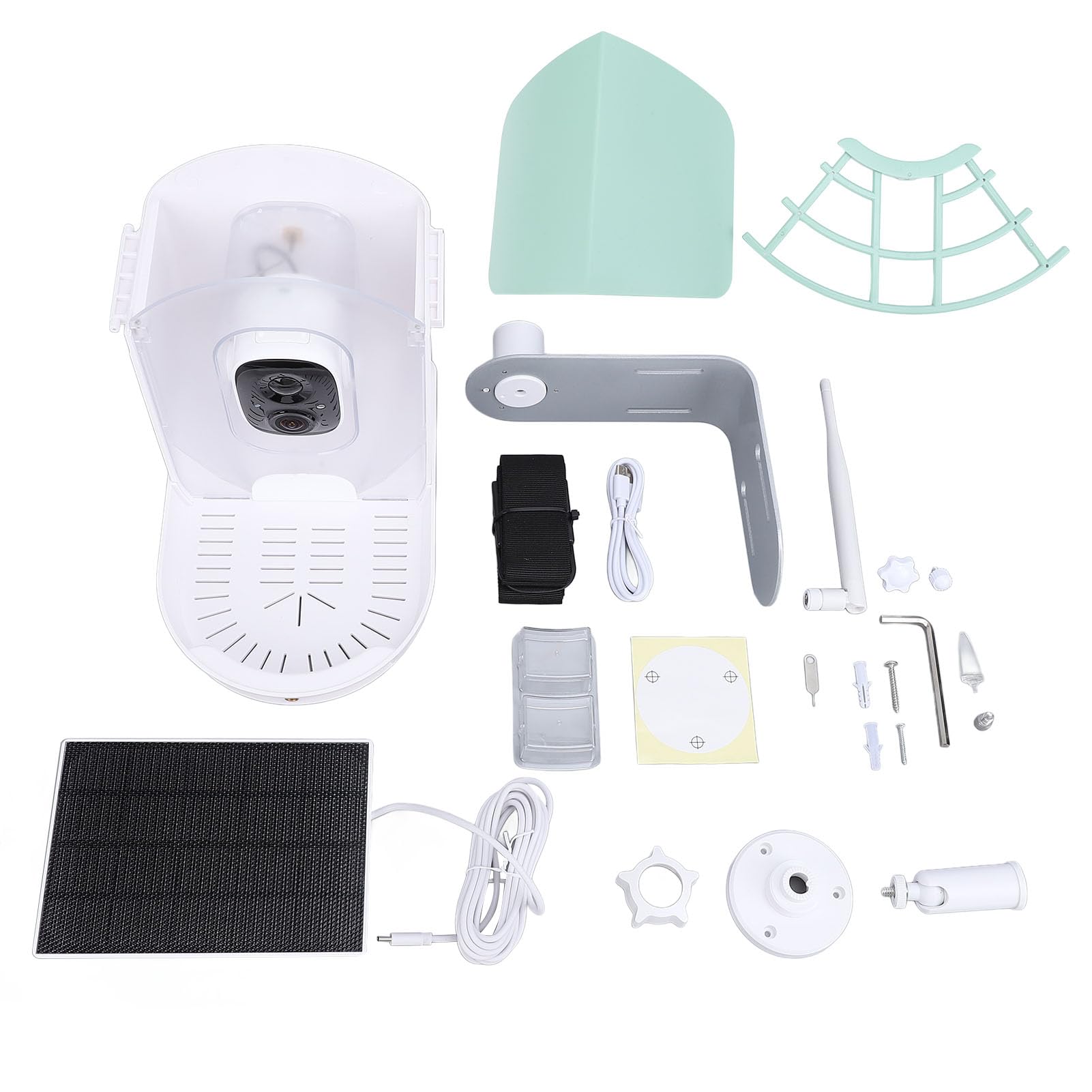 Generic Mangiatoia per Uccelli Ad Energia Solare con Fotocamera 1080P Design Intelligente Wireless per Appassionati di Birdwatching All'aperto Elegante e Funzionale