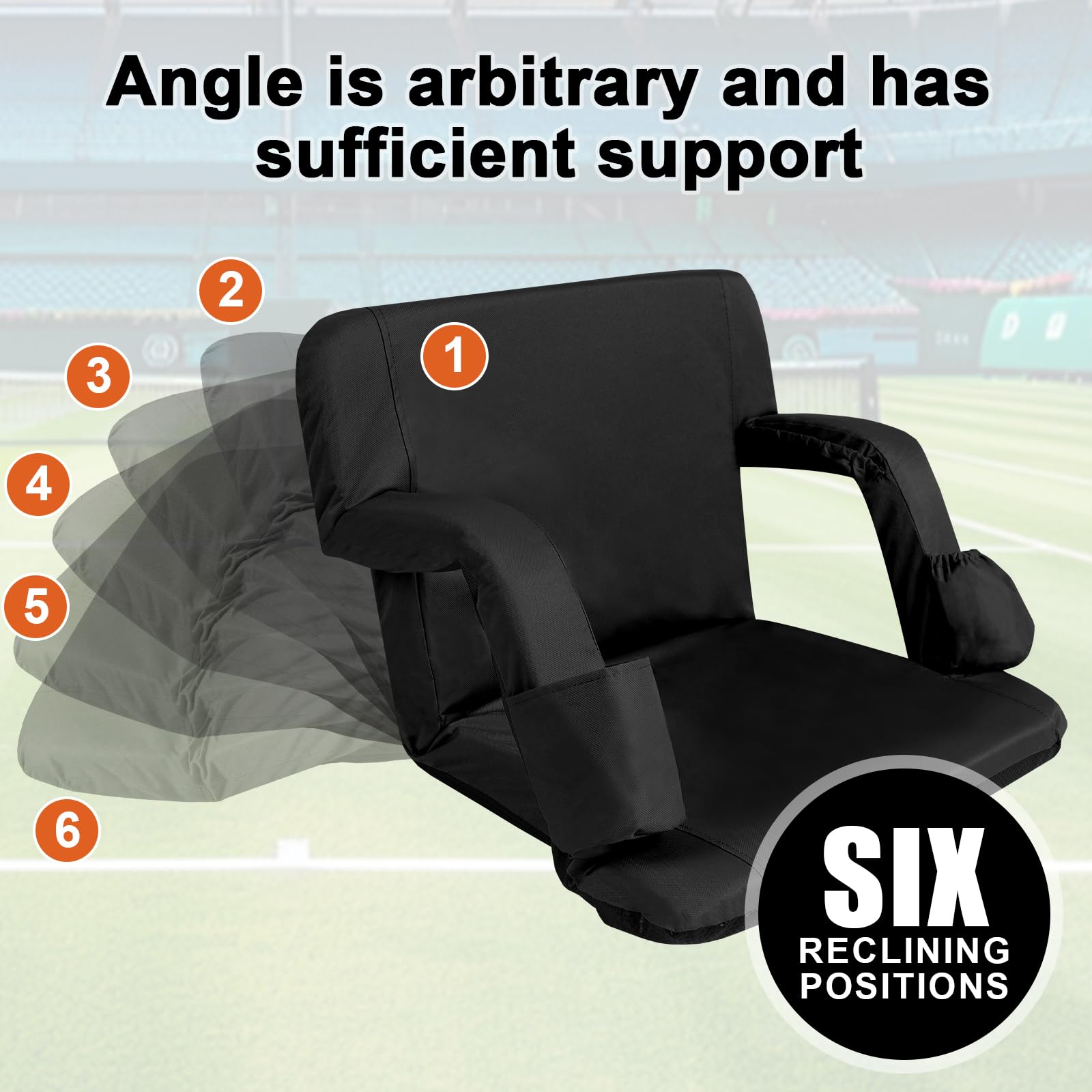 Stadium Seats With Back Support, Portable Bleacher Seychelles - View #3