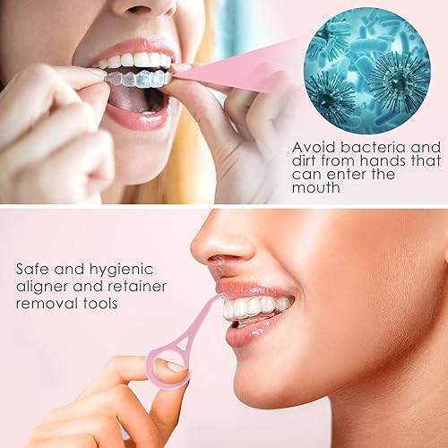 Miniatura 4 de ARGOMAX - Herramienta de extracción de alineador, 2 herramientas de extracción de retenedores, herramientas de extracción de llaves invisibles,