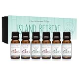 Island Retreat Set of 6 Premium Fragrance Oils - Includes Barrier Reef, Mountain Meets The Ocean, Beautiful Day, Caribbean Escape, Honolulu Sun, and Mermaid Scented Oils - 10ML