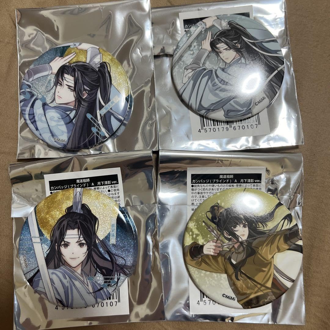 魔道祖師 THEキャラ カフェ 公式茶屋 月下清影 缶バッジ 全14種 コンプ