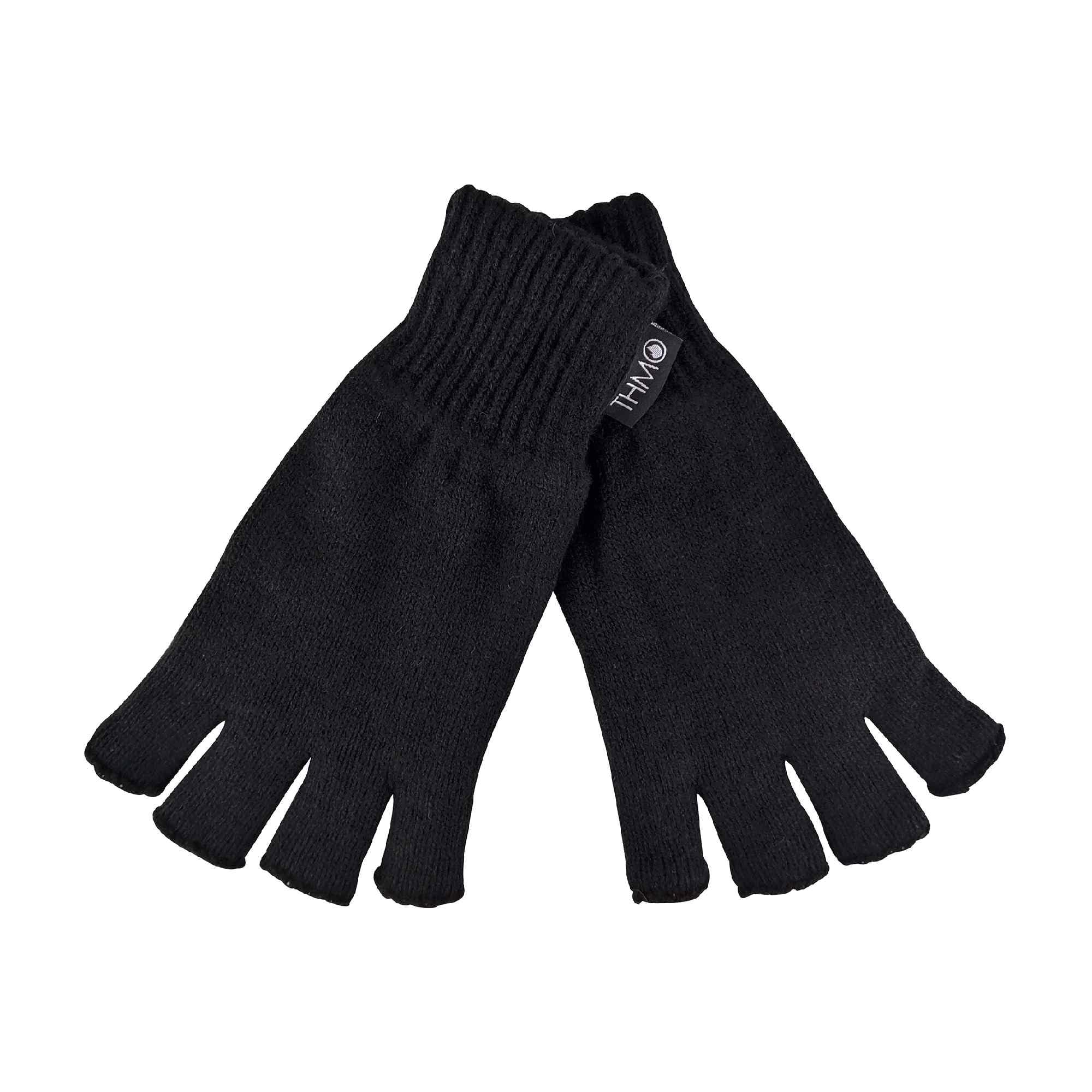 THMO Women's Fingerless Gloves - Black - One Size - Thinsulate Lined