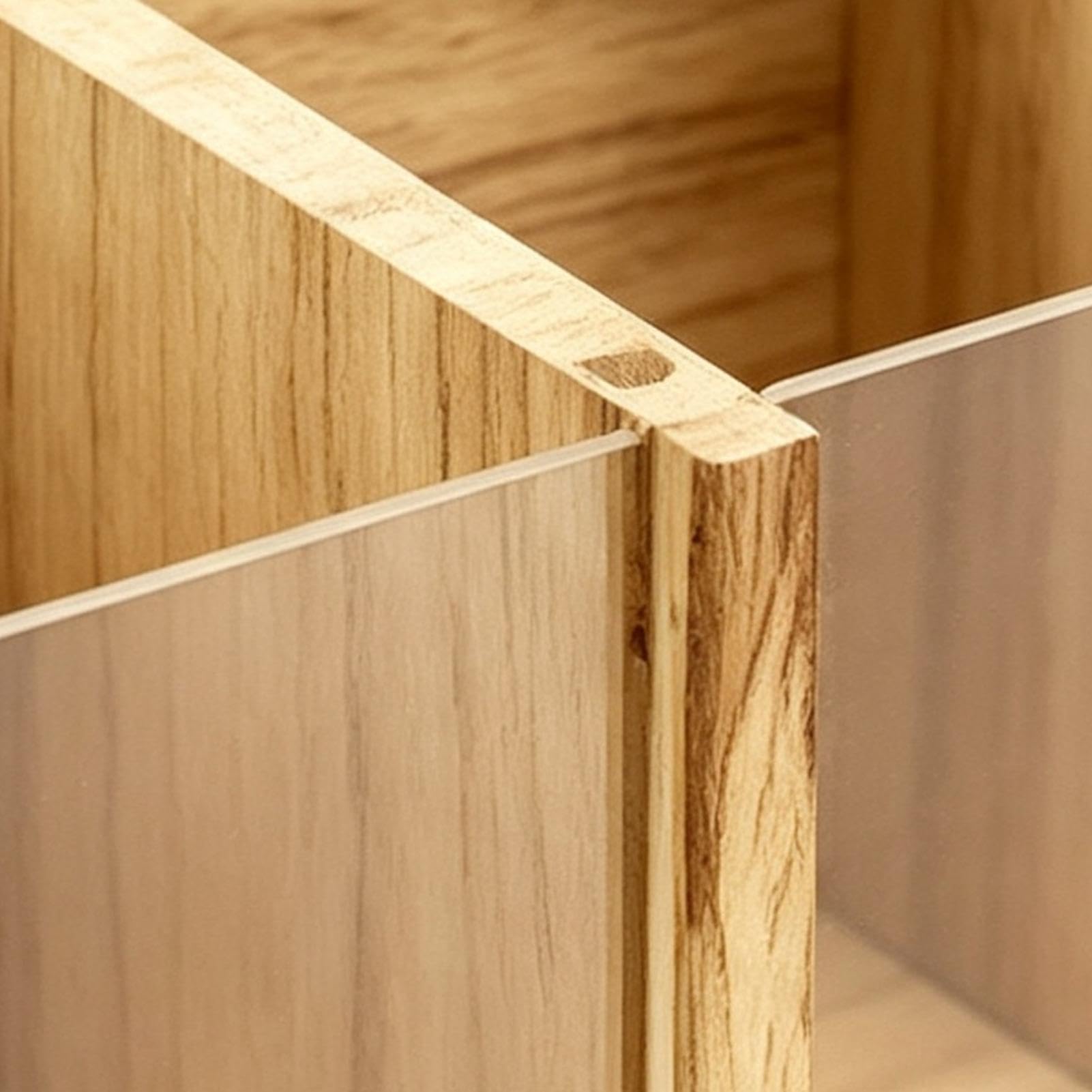 Salvadanaio in Legno con 4 Scomparti e Porta Contanti Organizer Trasparente