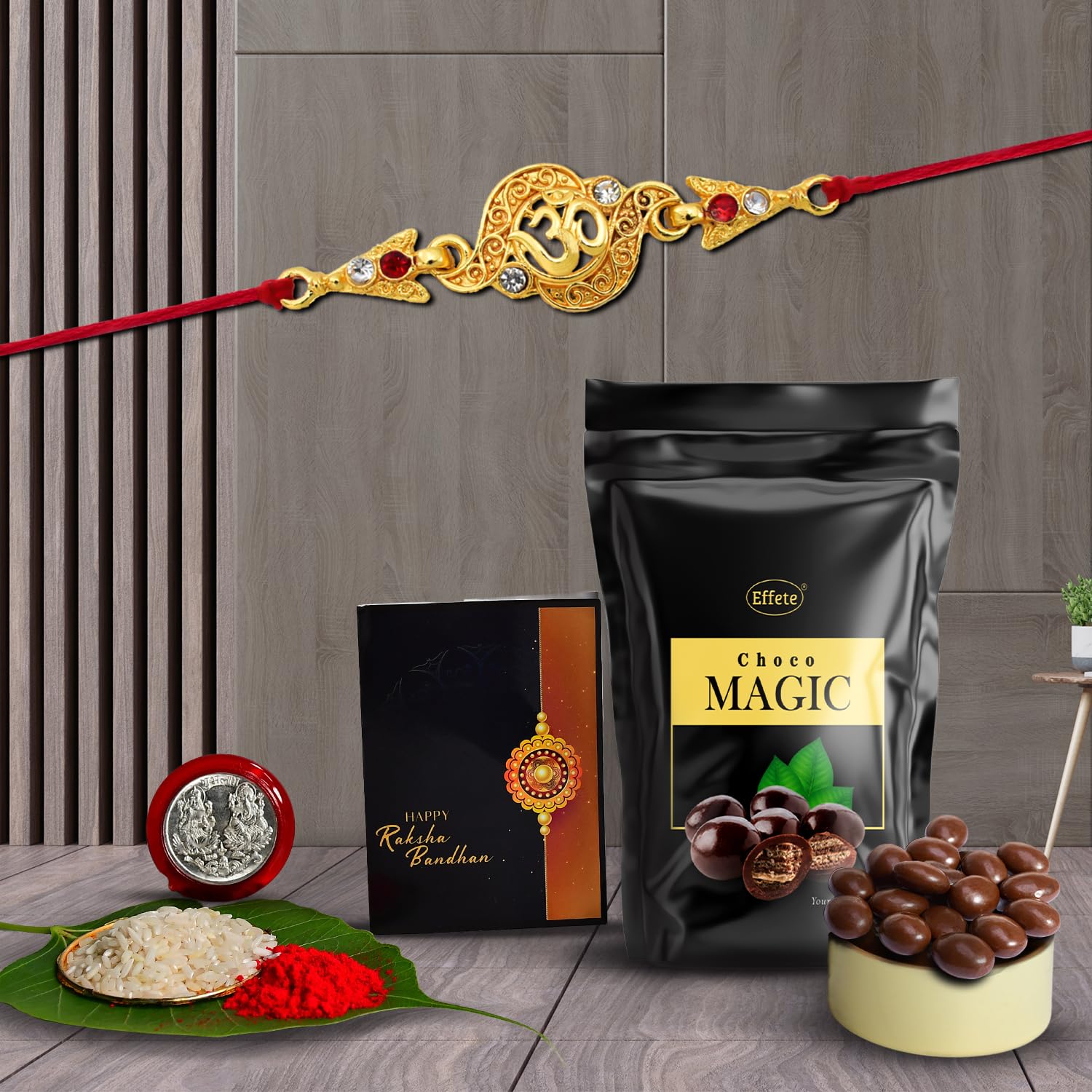 Oblivion (K1_436_SM) Rakhi Combo with Effete Choco Magic (Pouch), Pooja Coin & Greeting Card | Rakhi Gift Hamper | Rakhi for brother with gift | chocolate gift pack |rakhi with Chocolate Gift Hemper | Fancy Rakhis for men | rakhi set of 1 | (B0CFHQKMGK) Amazon Price History, Amazon Price Tracker