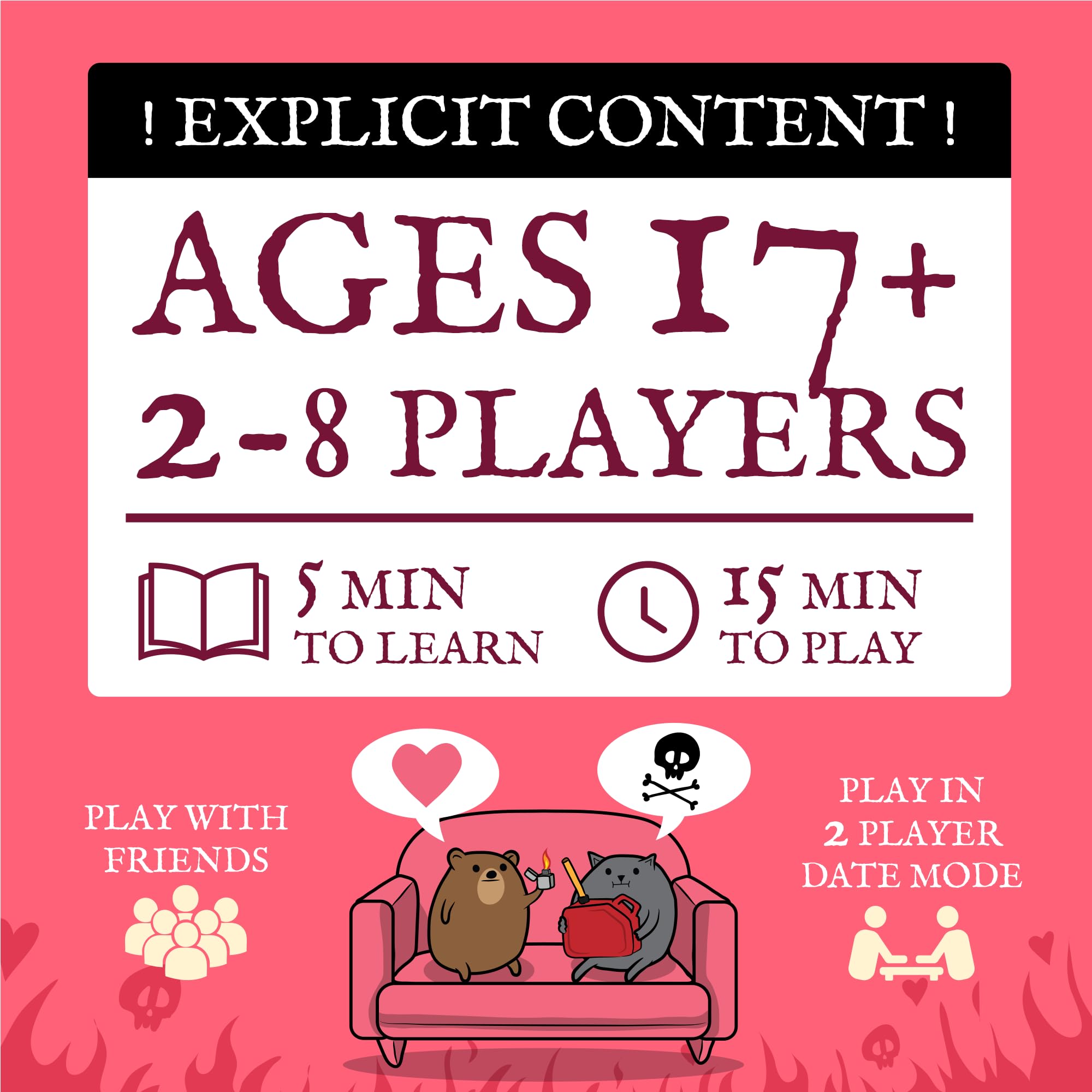 Horrible Couple - Party Game For 2-8 Players, From The Creators of Horrible Therapist, Multi-color, 11.43 cm x 7.62 cm - Image 4