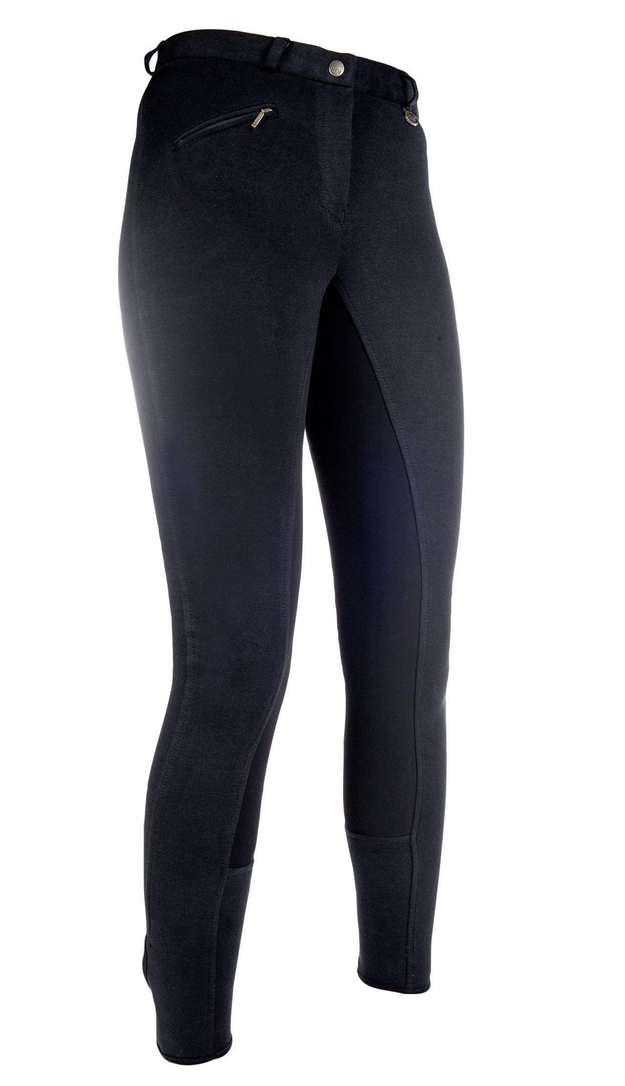 HKM Kids Basic Belmtex Grip- 3/4 Besatz Breeches, black, 42