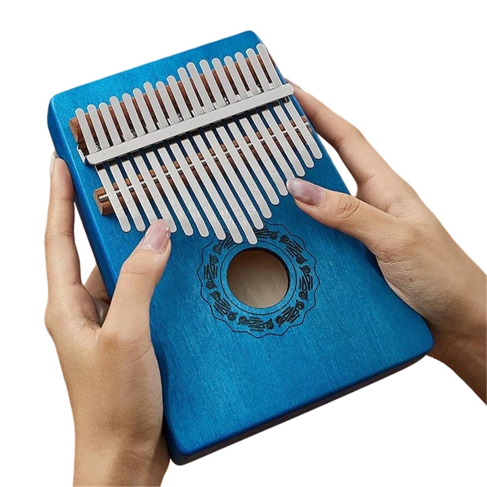 Kalimba portátil Kalimba Para Principiantes | Esta kalimba es fácil de llevar.(Red brown 17 key)