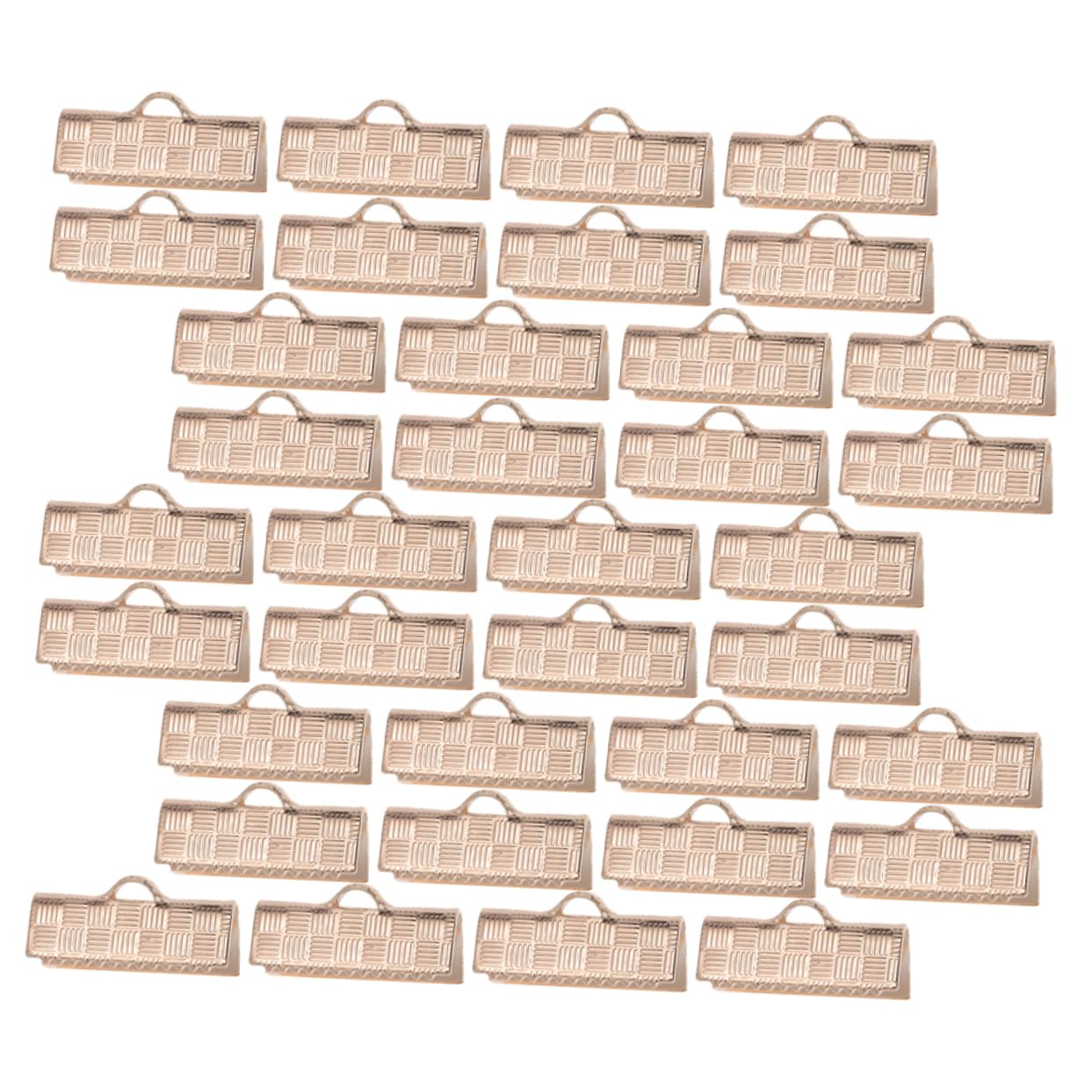 JEWEDECO 10mm Flat Wire Buckles Ribbon Ends Clips for DIY Jewelry Making Practical Jewelry Cord Ends Clip