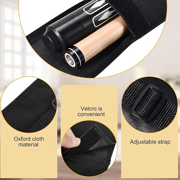 EUYKQNOI 1 Confezione Pool Cue Bag,Stecca da Biliardo Borsa,Borsa per Stecca da Biliardo,Portatile per Stecche da Biliardo Borsa per Il Bastoncini da Biliardo,per 1/2 Portacanne da Biliardo da Biliard - 3