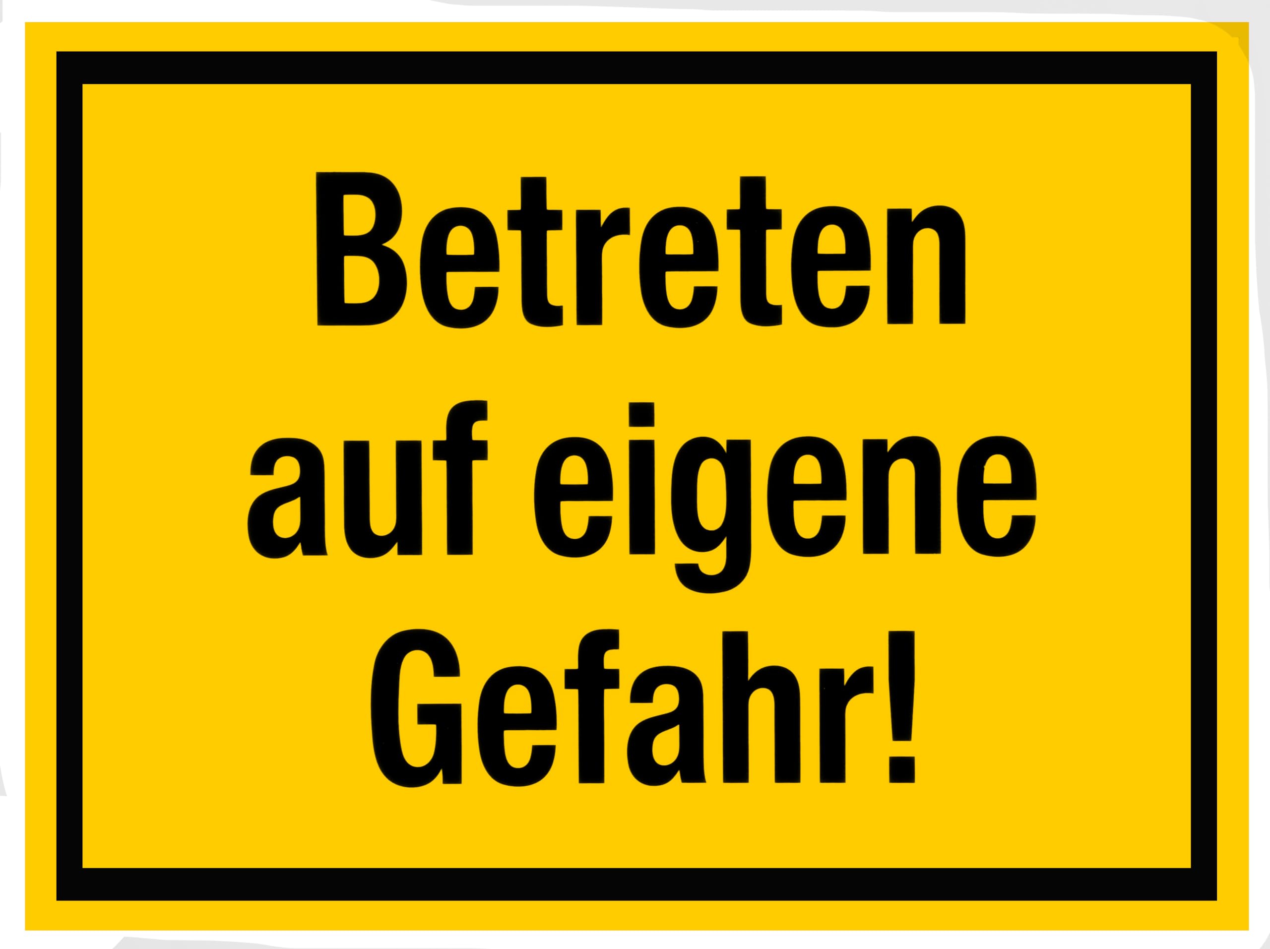 Enter at your own risk, yellow-black