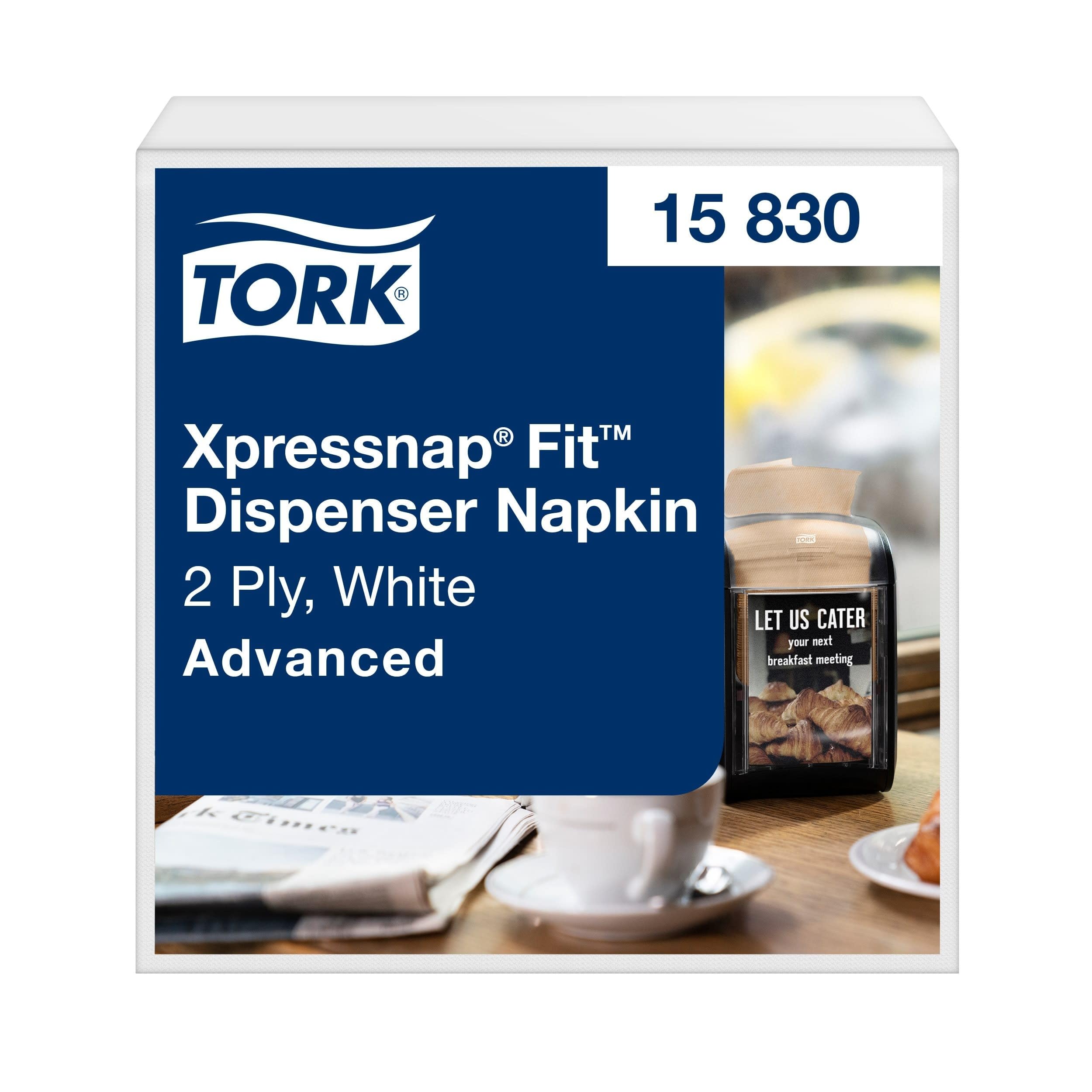 TORK 15830 Xpressnap Fit Serviette Distributeur Advanced Blanc 2 Couches 21,3 cm Longueur Déplié 720 Pièces