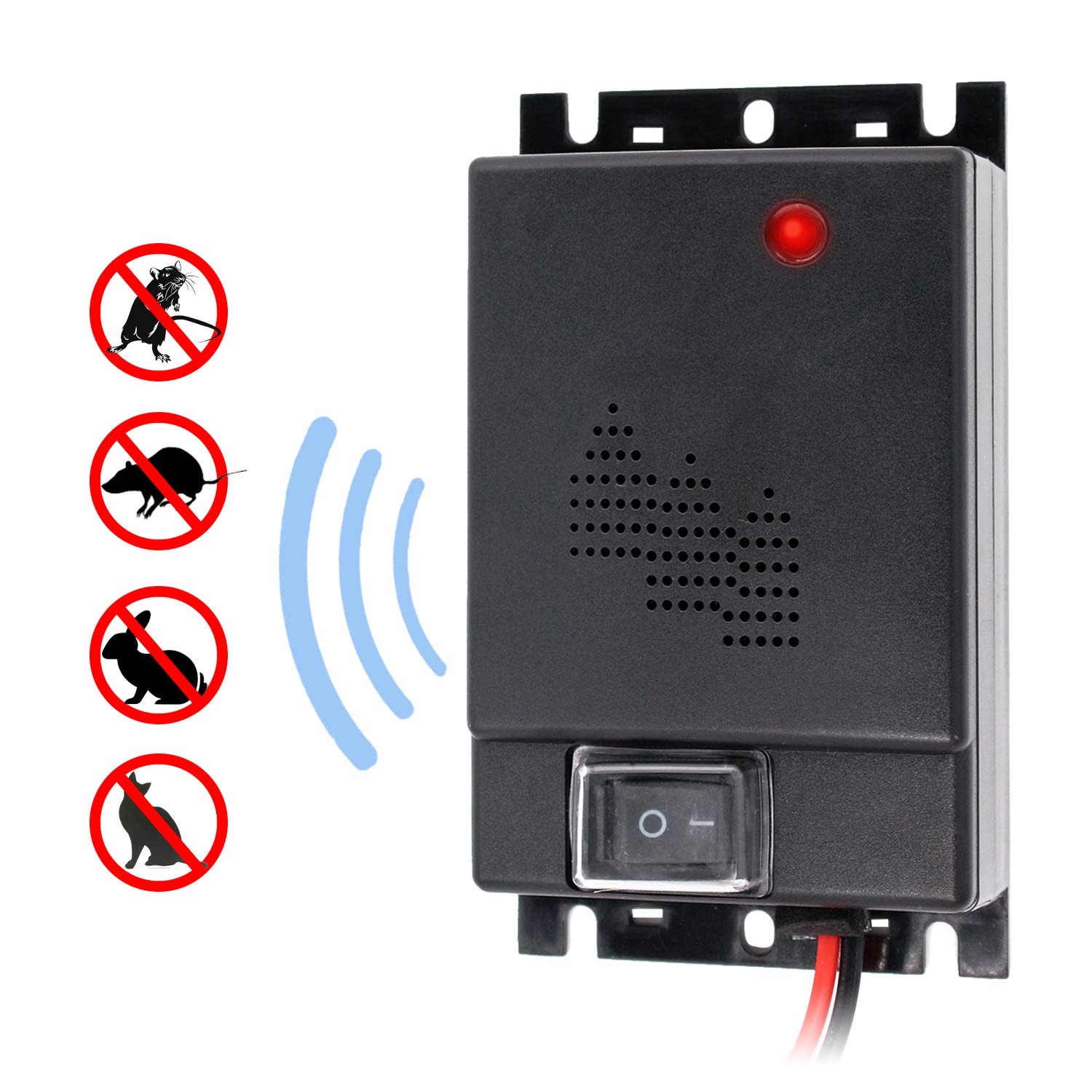 Etrogo Ultrasons Répulsifs Contre Rongeurs Martres Mouse Repeller pour Automobile Voiture Alimentation par 12V 24V Batterie 2 Pièces