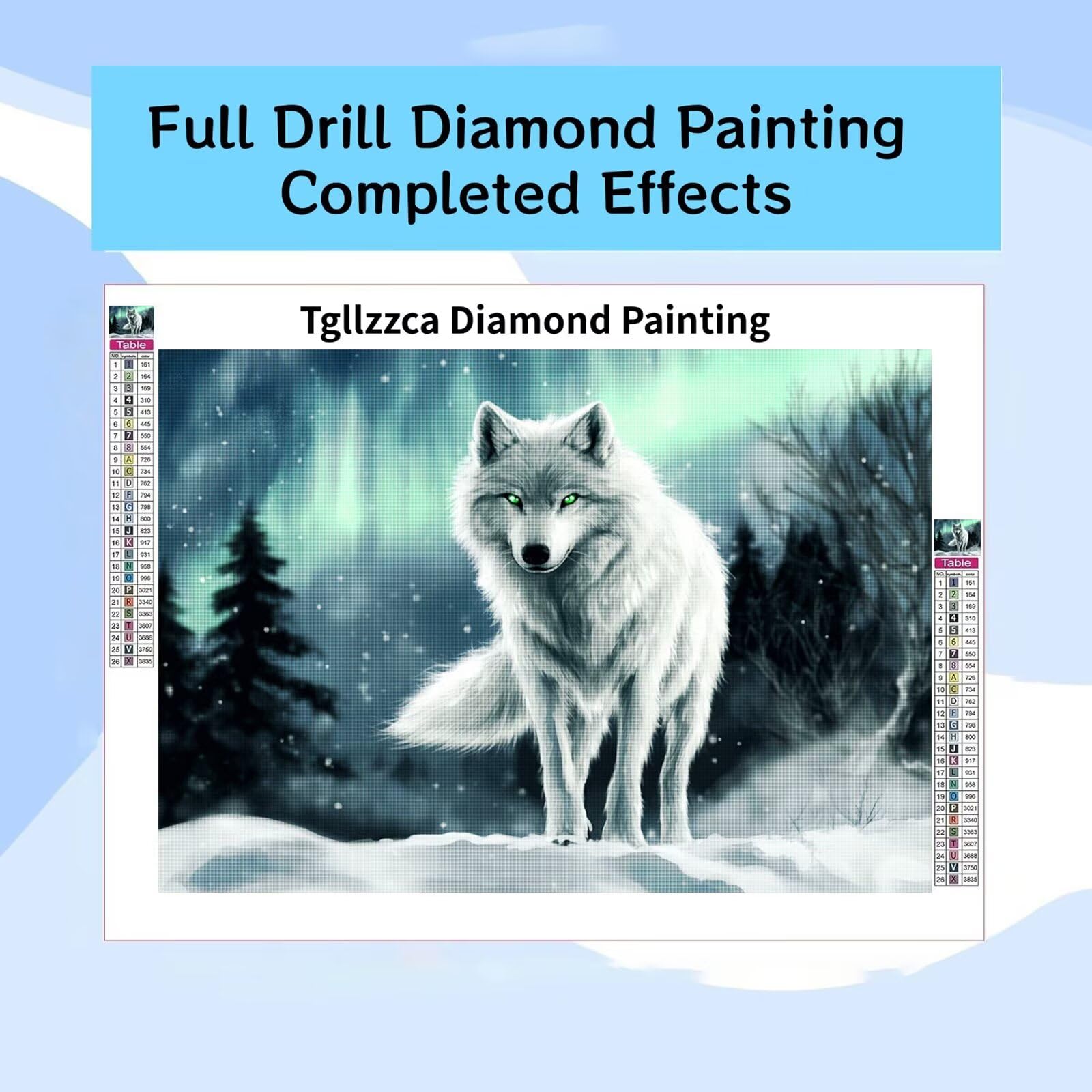 5D Zimowy diamentowy obraz wilk diamentowy obraz dla dorosłych 70 x 90 cm diament malarstwo sztuka dla początkujących, DIY diamentowy zestaw do haftu krzyżykowego do dekoracji ścian domu, prezent dla