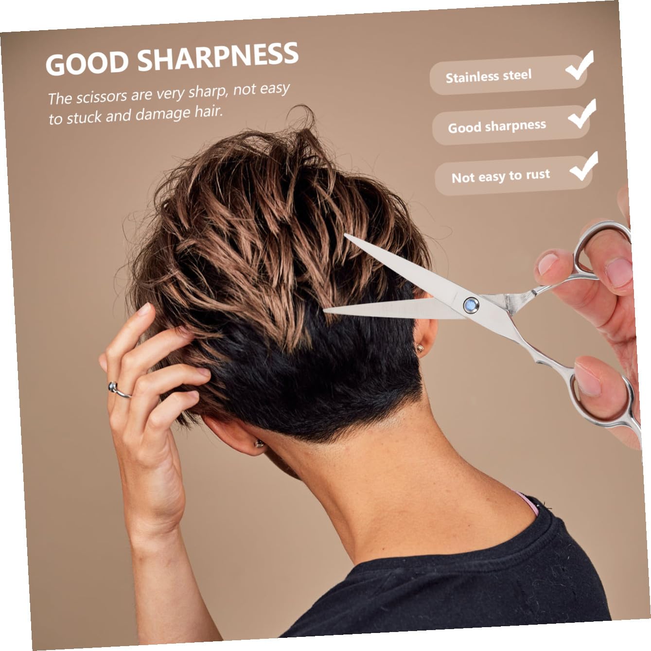 Hemobllo Ciseaux de Coiffure Manche Créatif Design Ergonomique pour Acier Inoxydable Ensemble 2 Pièces et Gauchers Usage Professionnel et Amateur