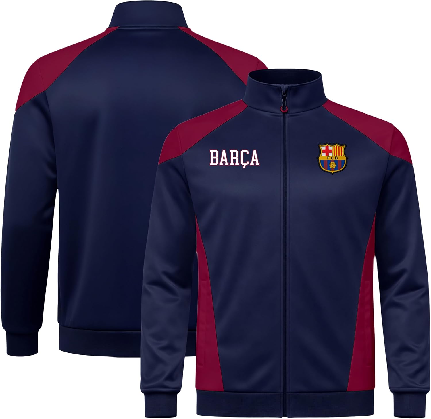 Icon Sports Officially Licensed FC Barcelona Soccer Track Jacket - Unisex Adult - Image 2