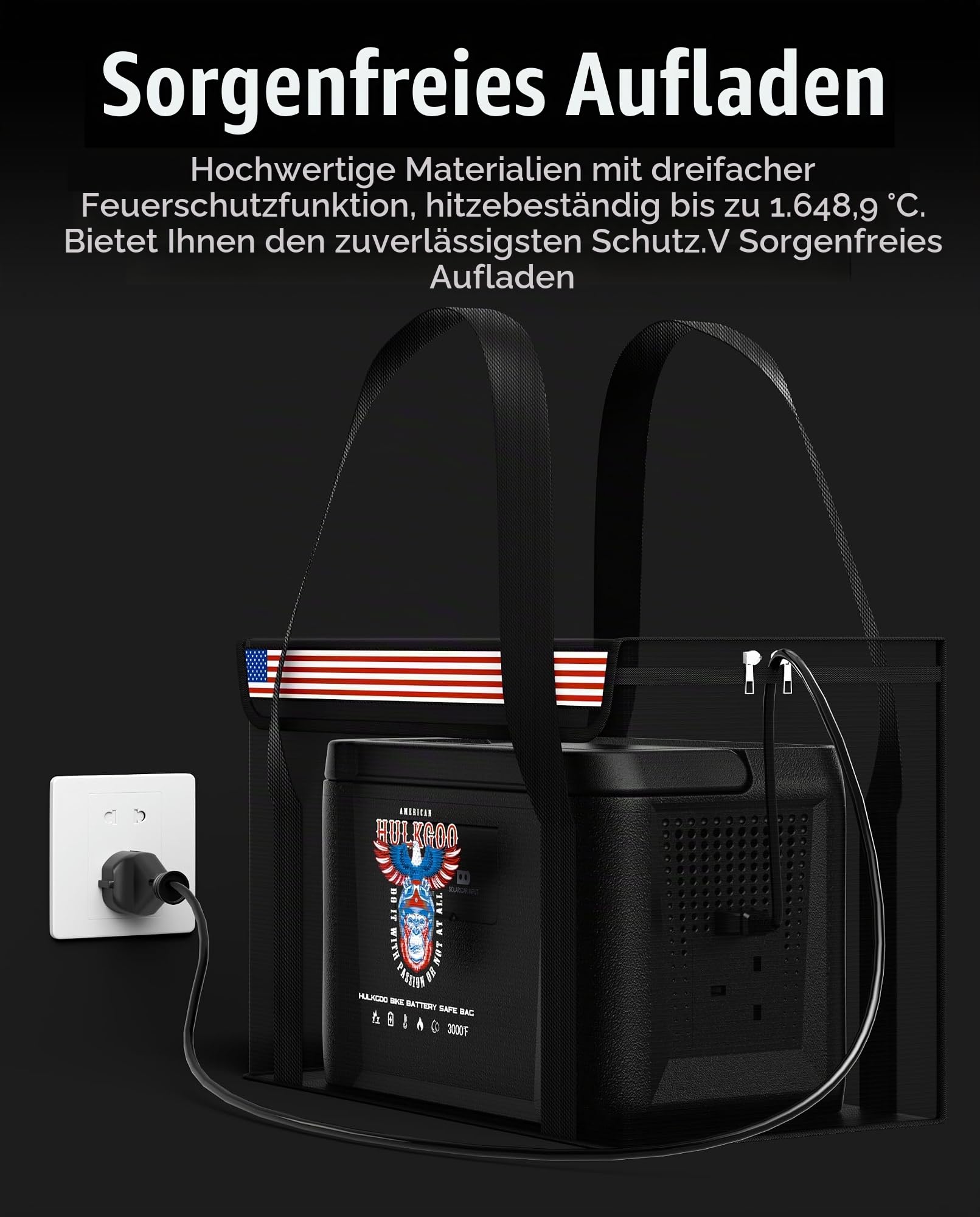 12 V 100 Ah LiFePO4 Lithium-Batterie, feuerfeste sichere Tasche, große Kapazität, explosionsgeschützte Batterietasche, LiPO-sichere Tasche, wasserdichte Batterie-Aufbewahrungsbox (35,6 x 24,1