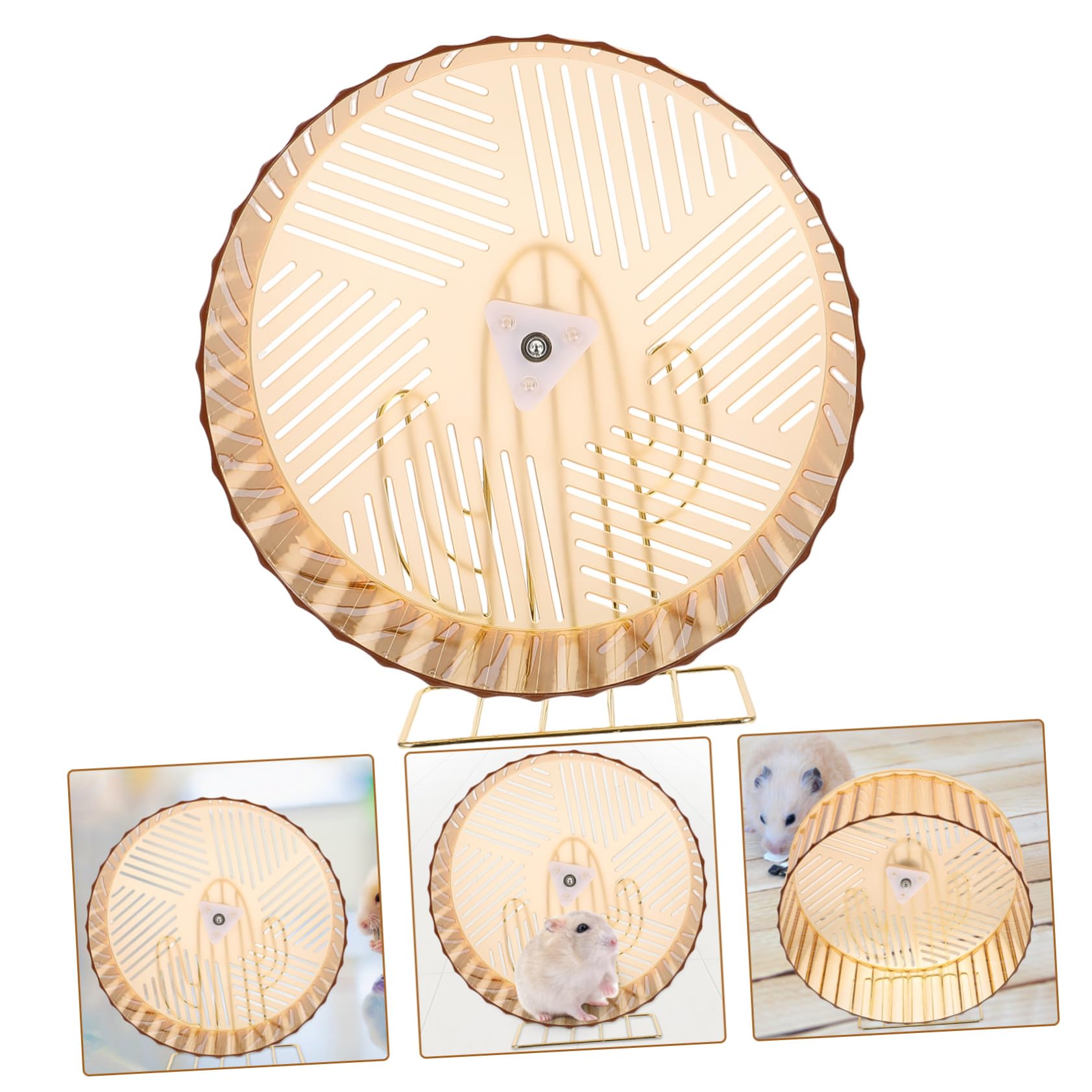 Beavorty Roue D’Exercice pour Hamster et Chinchilla, Base Stable en Plastique et Alliage, pour Cage, Favorise L’activité et Réduit L’Ennui