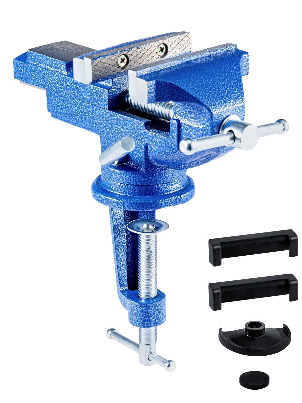 Sunnynest 80Mm Bench Vise 60Mm Workbench Table Vice 360° Multi-Angle Swivel Base Clamp Vise Bench Vice Clamp For Diy Clamps Craft Table Tool (80Mm)