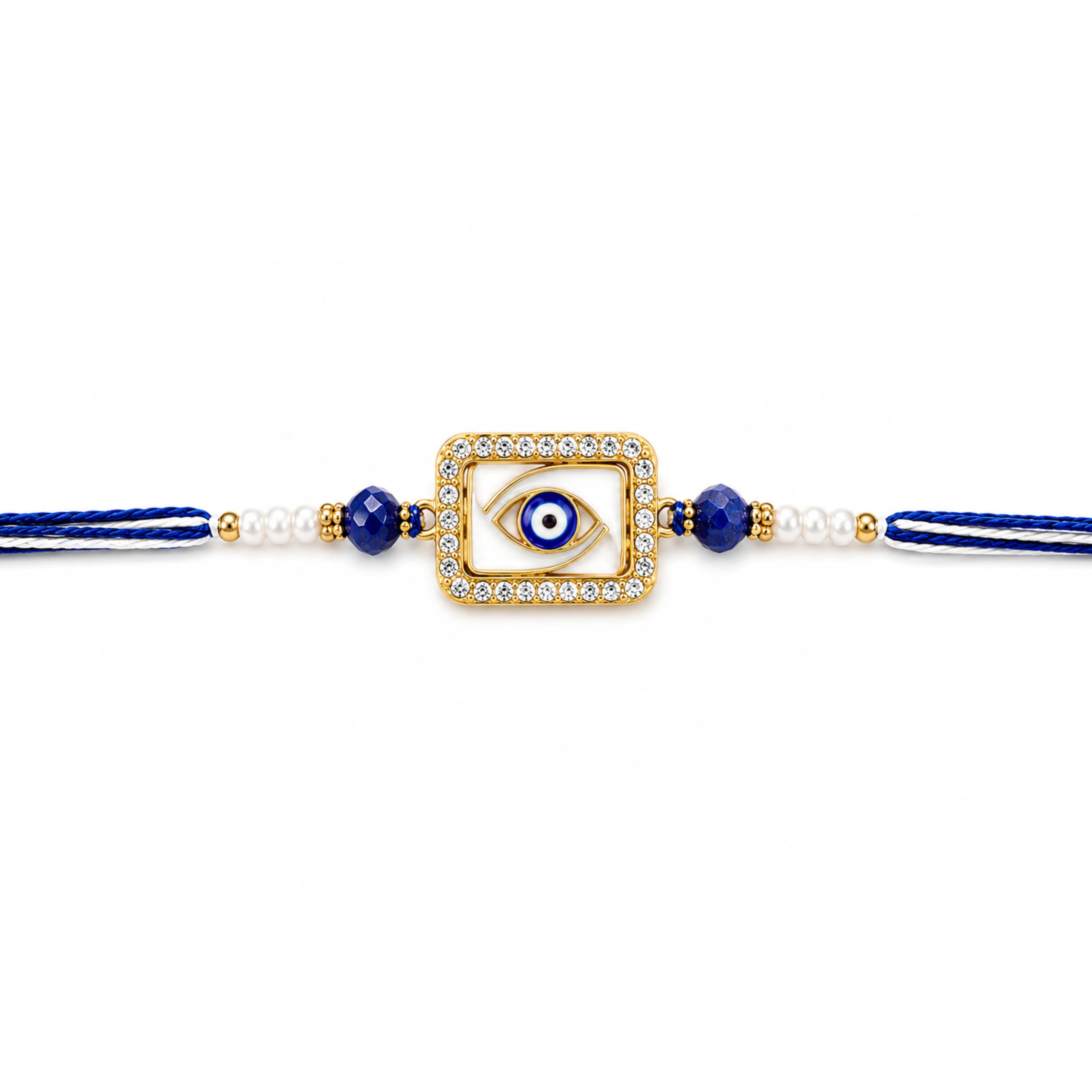 Shreeji Creations Golden Pendant Evil Eye Rakhi