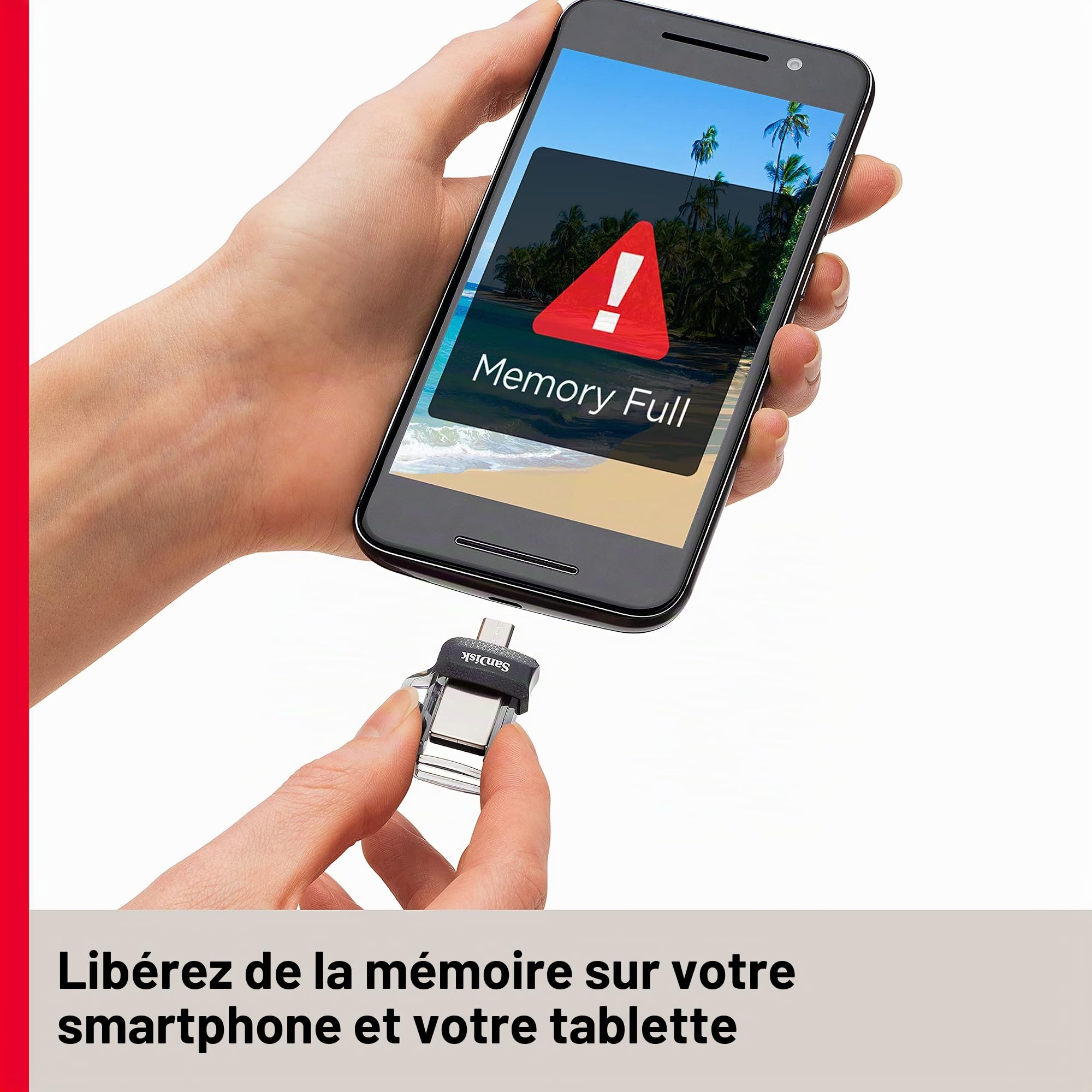 SanDisk Ultra 256 Go Dual Drive m3.0 Clé double connectique pour appareils mobiles jusqu'à 130 Mo/s