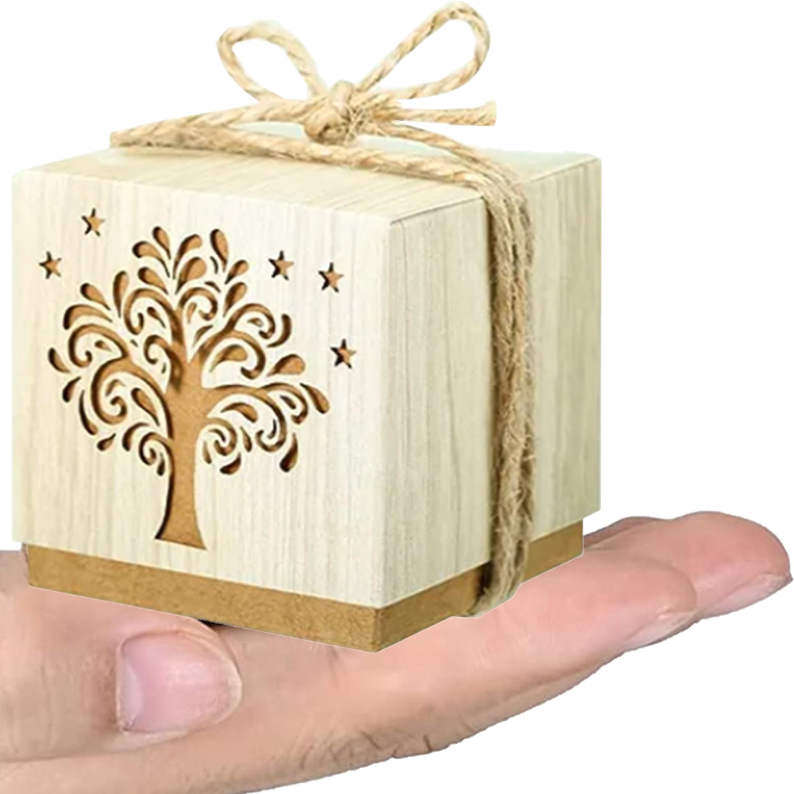 Scatoline Bomboniere Albero Della Vita - 25 Pezzi 5x5x5cm - Foto 8