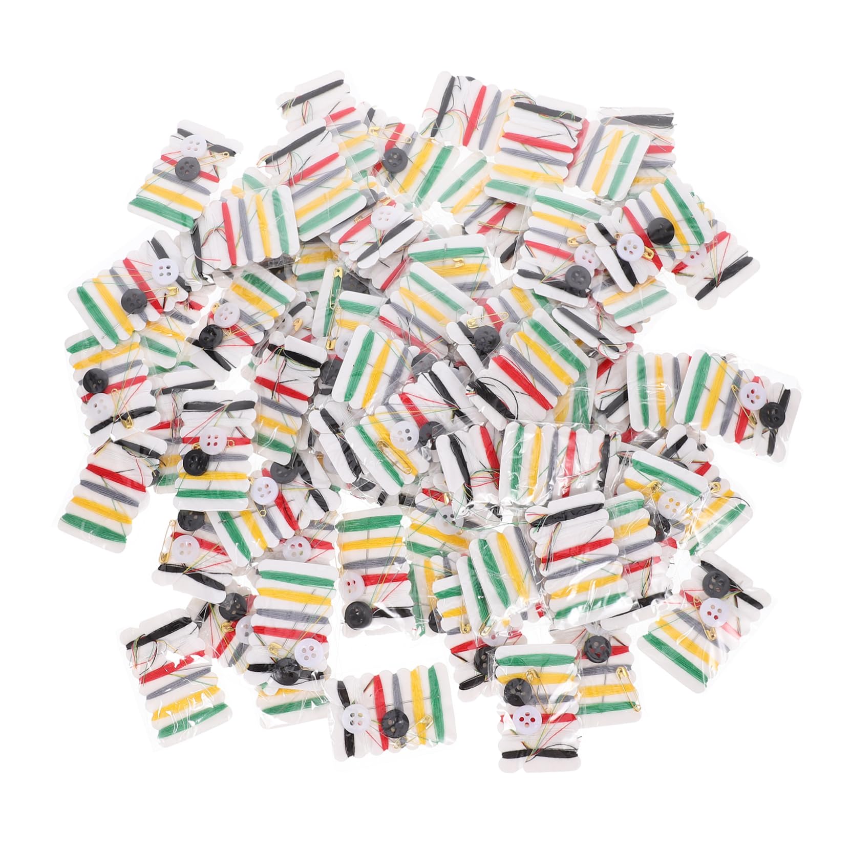 HAWILLOSCH 100Packs Portable Sewing Kit Multifunctional Thread and Needle for Travel Hotel Supplies and Home Use for Quilting Dressmaking and Emergency Repairs