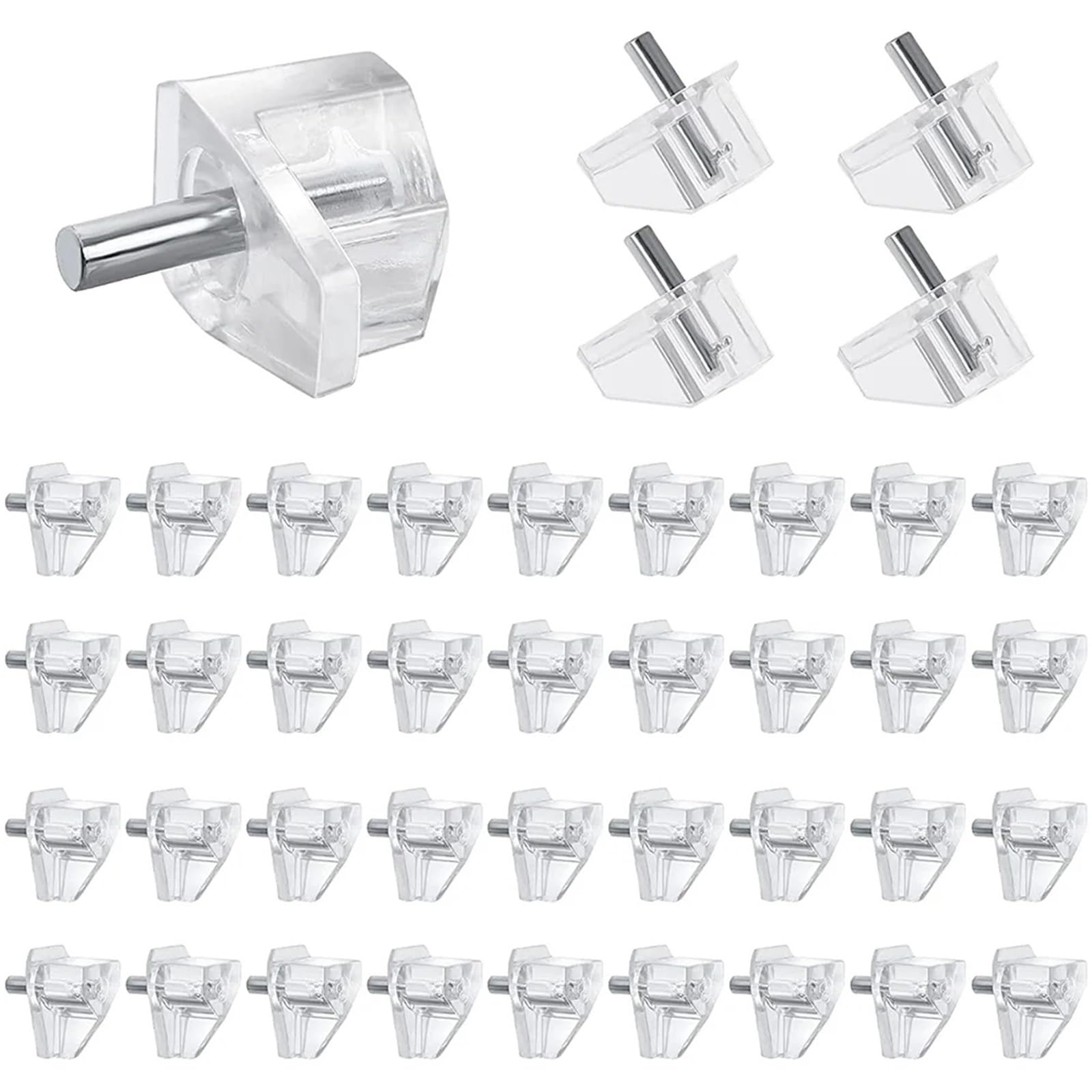 20 Pieces Shelf Pins Clear Support Pegs Cabinet Clips Holder for Kitchen Furniture for Cabinet