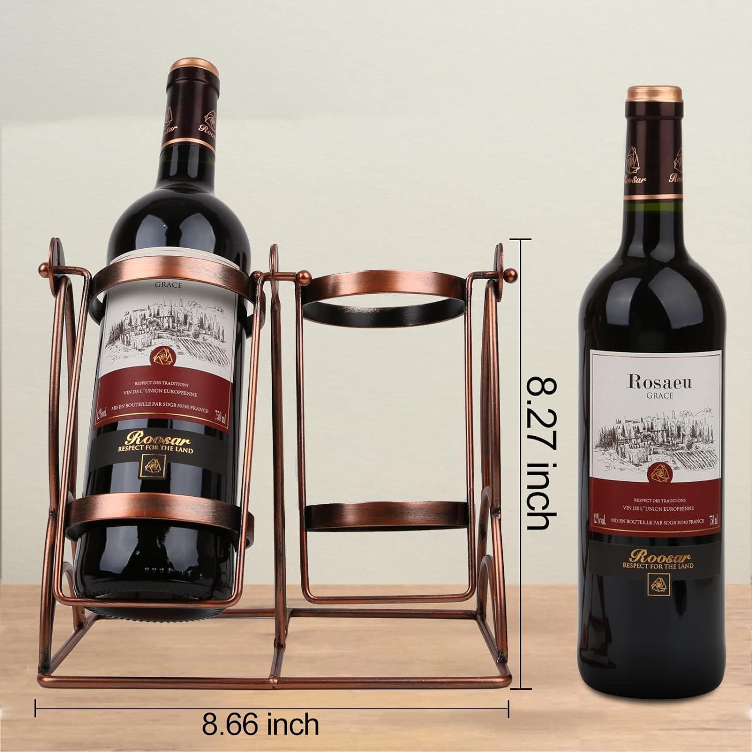 Craft Capital Swing Wine Bottle Holder: Freestanding Metal Wine