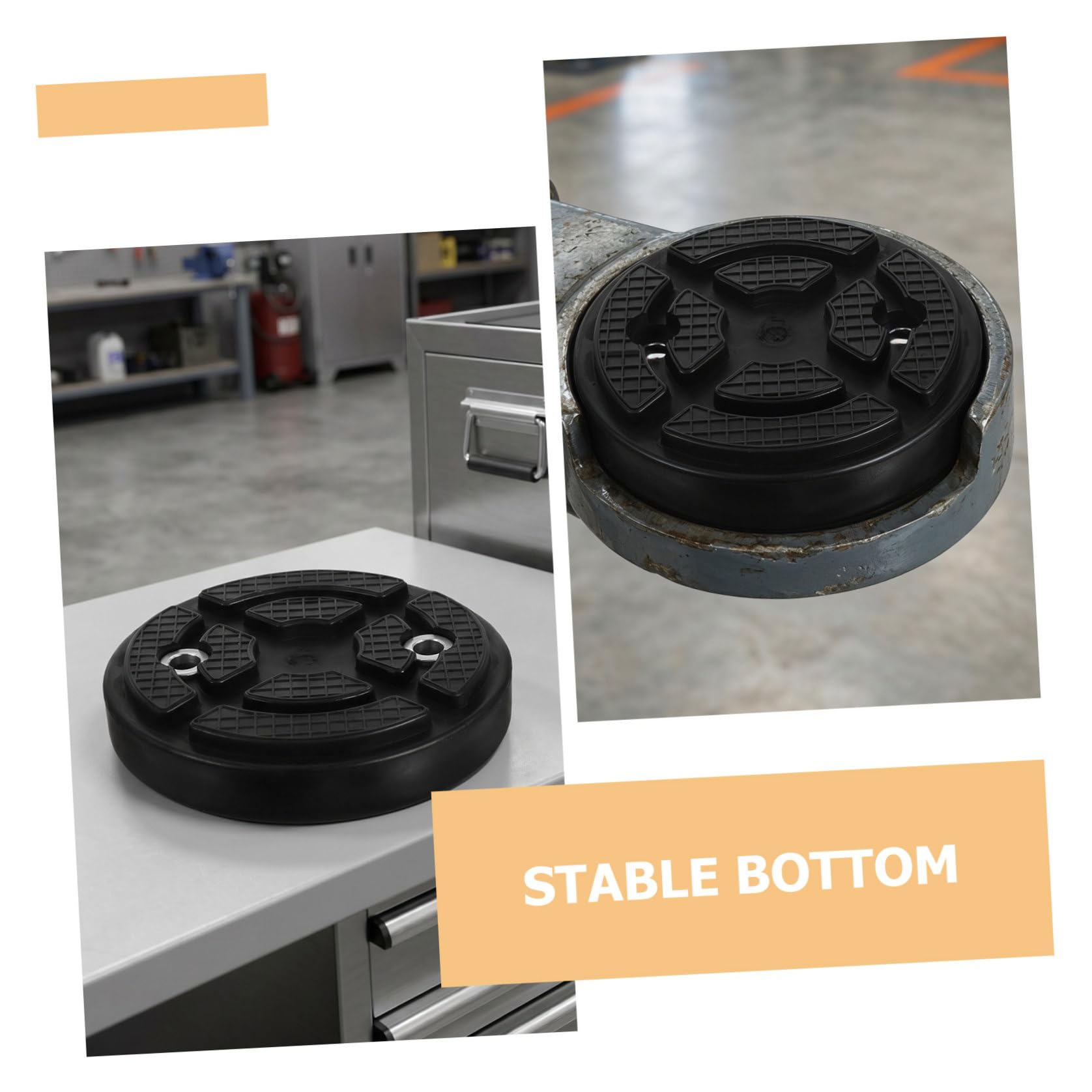 PRETYZOOM 8 Pezzi Cuscinetti in Gomma per Sollevatore Doppio Montante Accessori per Sollevamento Auto Supporti in Gomma Rotondi Resistenti Adatti per Officina Meccanica