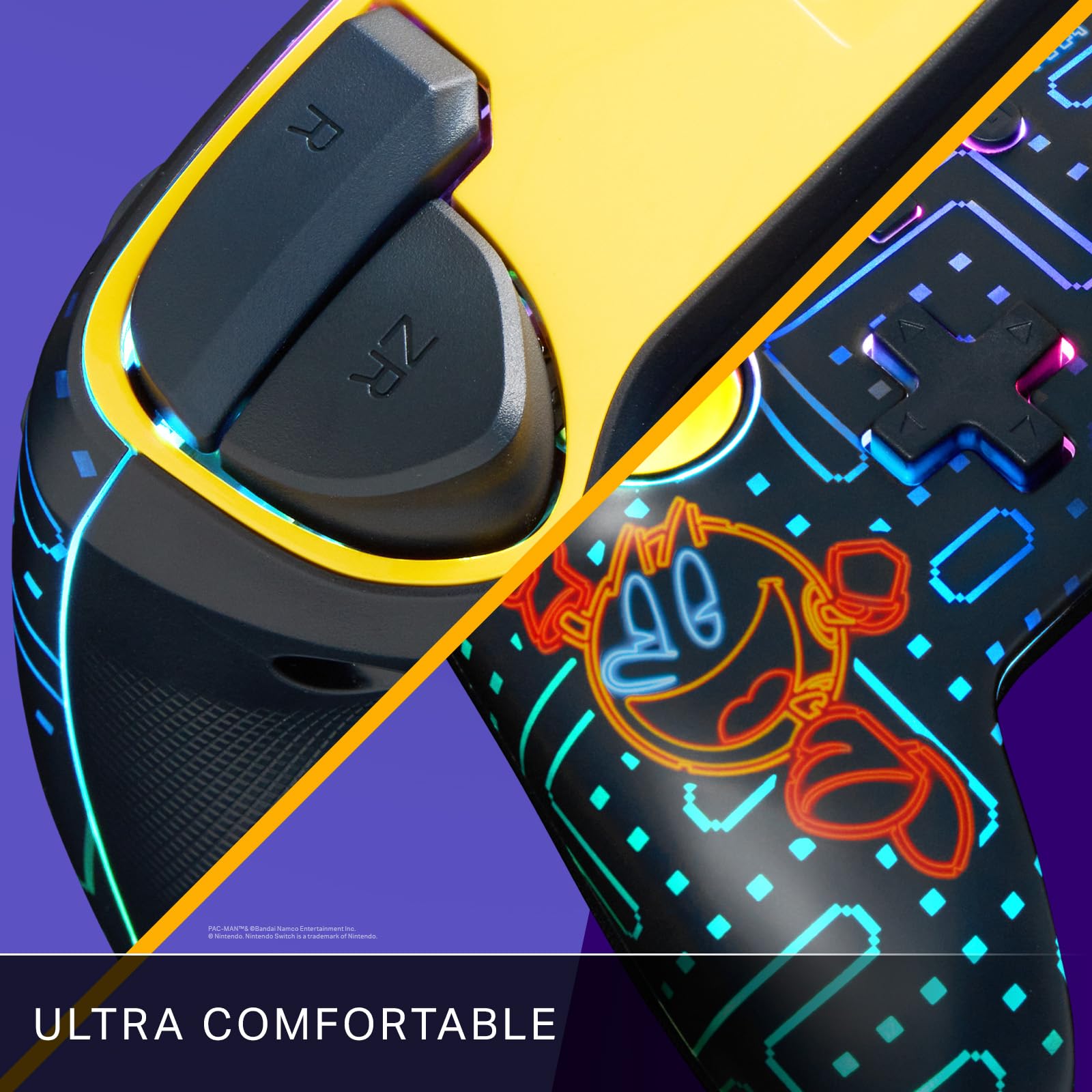 PowerA Enhanced Wireless Controller for Nintendo Switch with Lumectra - PAC-MAN NEON ARCADE