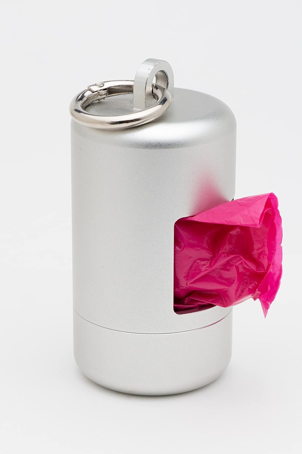 Kai&I Silver Poop Bag Holder - Sturdy Luxurious Metal Waste bag Holder with one roll of bags (Silver)