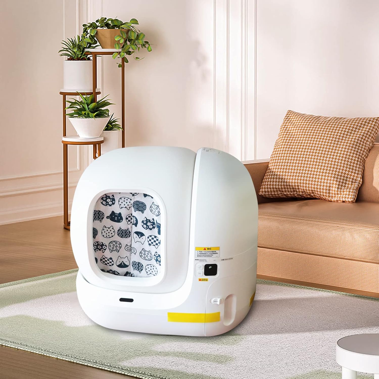 Ligebul Litter Box Curtain Cat Litter Box Door Flap Self