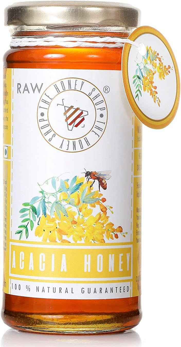 Acacia Honey 320g โ 100% Pure Natural Kashmir Valley White Honey | Raw Unheated Unprocessed Superfood | Immunity & Energy Booster | No Added Sugar โ Premium Pack of 1