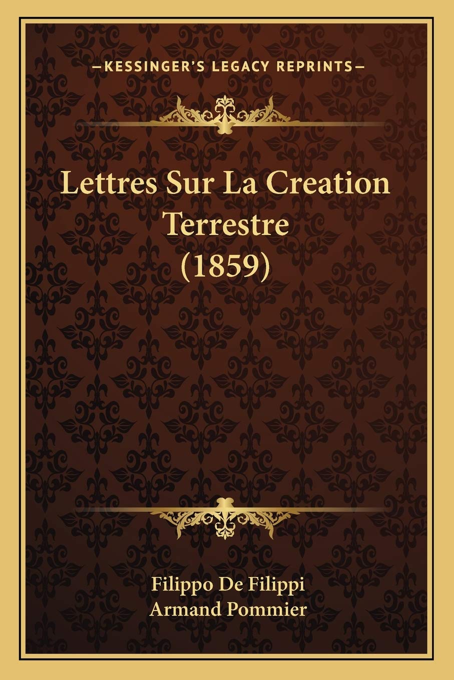 Lettres Sur La Creation Terrestre (1859)