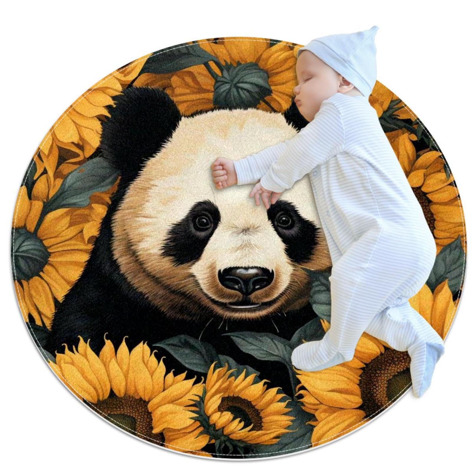 Tapis de salle de bain panda créatif pour habiller le sol d'une chambre d'enfant