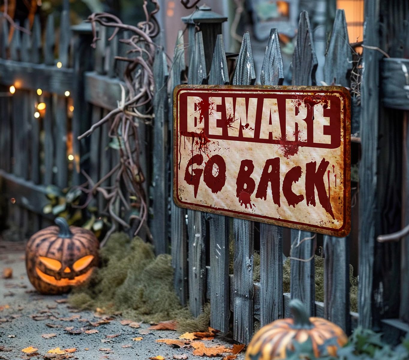 Halloween Retro Metal Tin Sign - 12x8 Inch Vintage Horror Wall Art For Indoor/Outdoor Decor - View #10