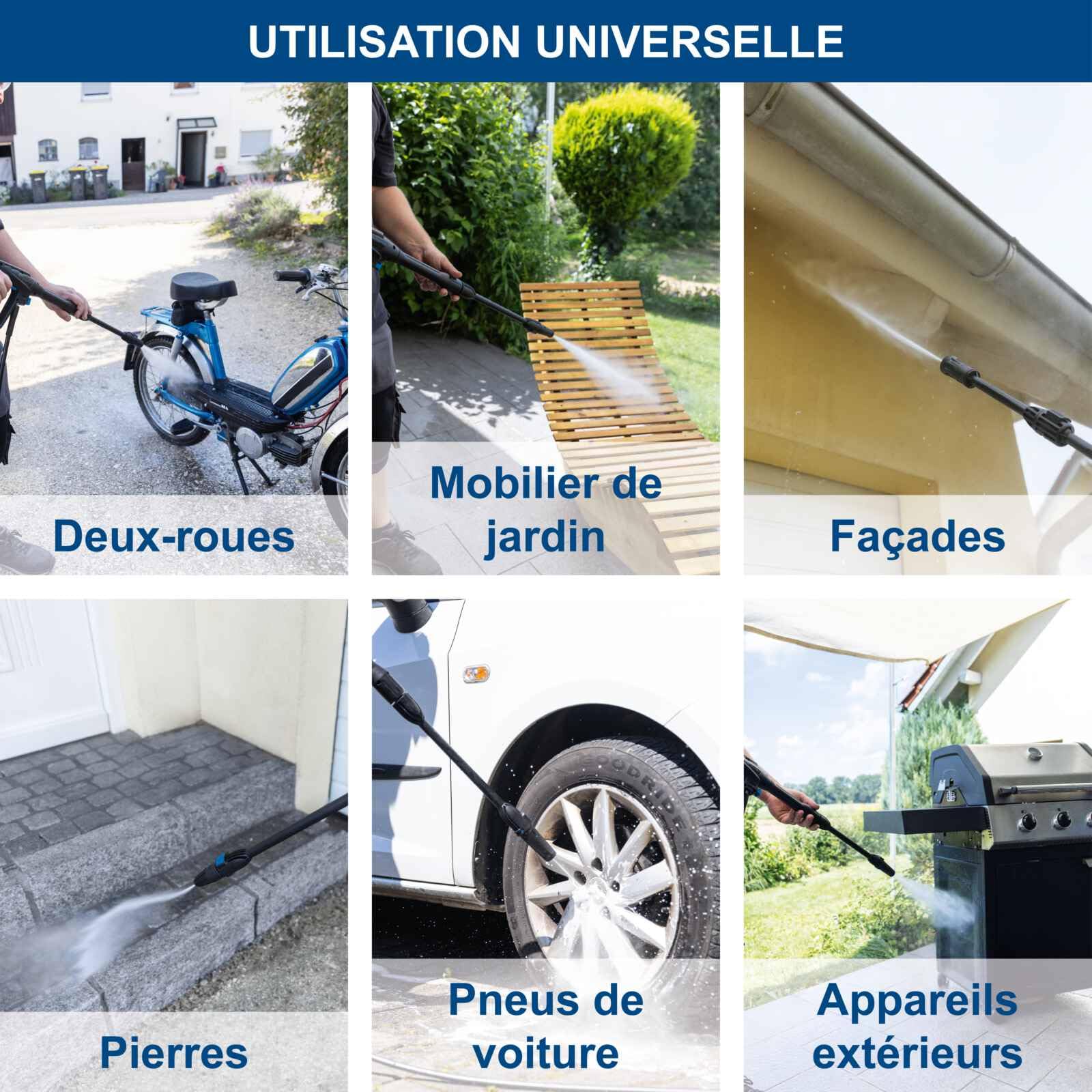 Scheppach Nettoyeur Haute Pression SHD150-1800W - Accessoires Inclus | Accessoires Inclus | système Quick-Connect et Fonction d'aspiration | Longueur du Tuyau/câble 5m