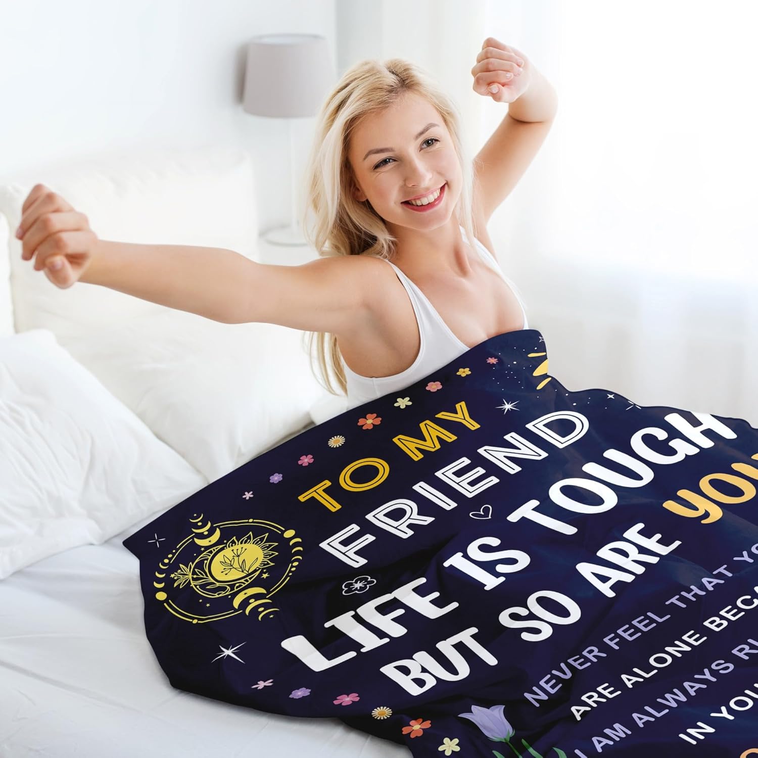 Best Friend Birthday Gifts for Women - Friendship Gift for Women - Christmas Valentines Graduation Birthday Gift Ideas for Best Friend Bestie BFF - Presents for Female Unique - Throw Blanket 50"x60" - Image 4