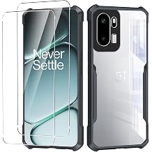 KZIOACSH Case for Oneplus 15R with 2 Tempered Glass Screen Protector, Lightweight Ultra Clear Non-Yellowing Shockproof Anti-Scratch TPU Bumper+Hard Acrylic Protective Cover Shell for Oneplus 15R