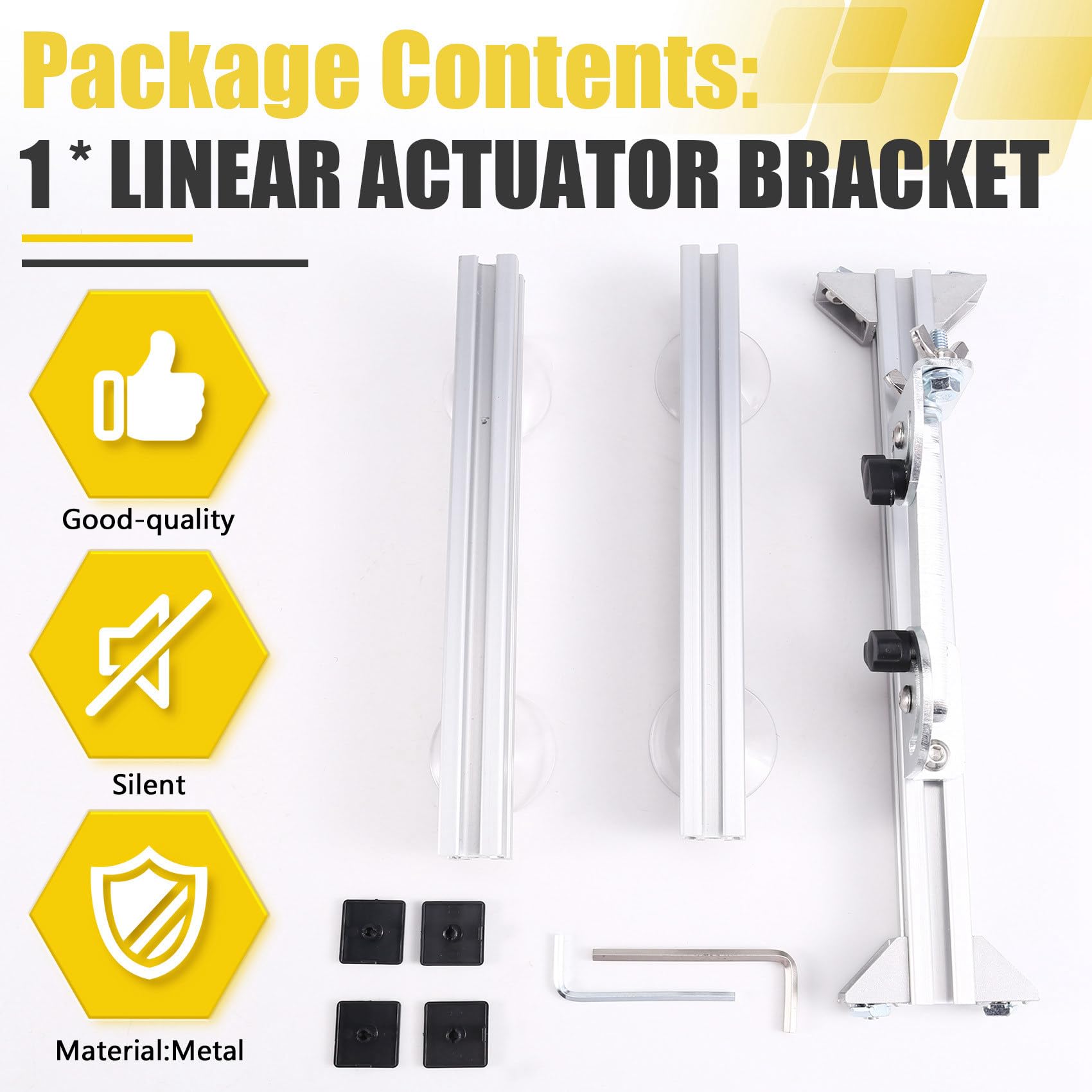 Support de Moteur à Piston Linéaire Réglable en Angle avec Ventouse Pliable pour Actionneur Linéaire DIY