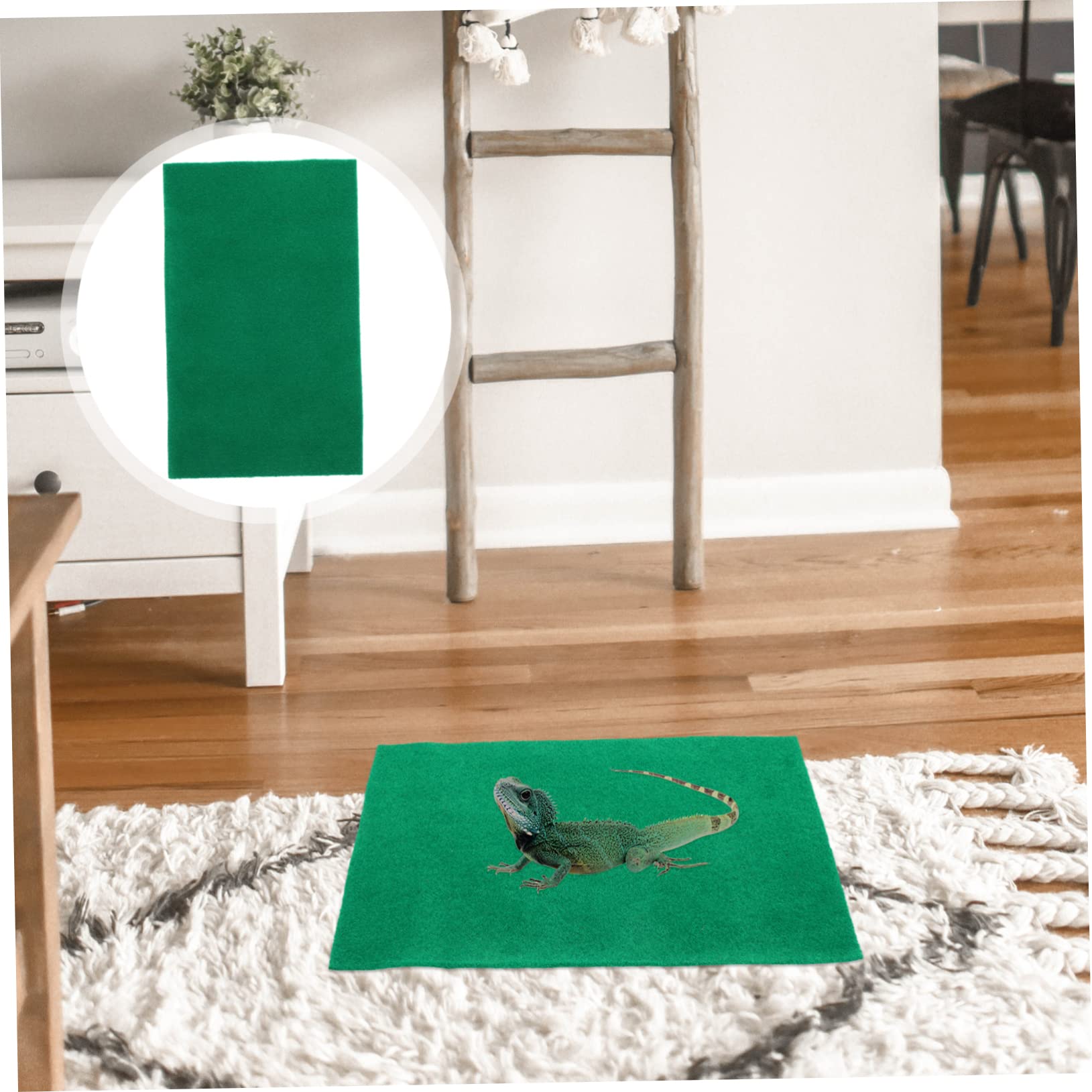 Tapis pour Reptiles Absorbant 50x30cm Litière pour Tortues et Serpents Lot de 2 Vert