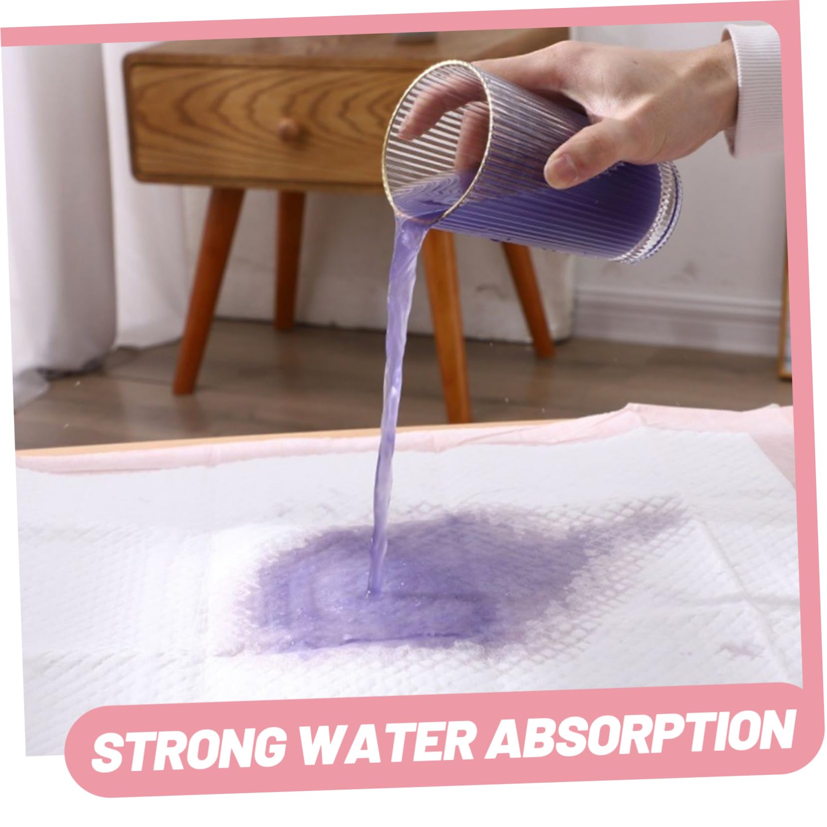 Almohadilla para Cachorros Absorbente Rosa, 1 Bolsa, Uso Doméstico